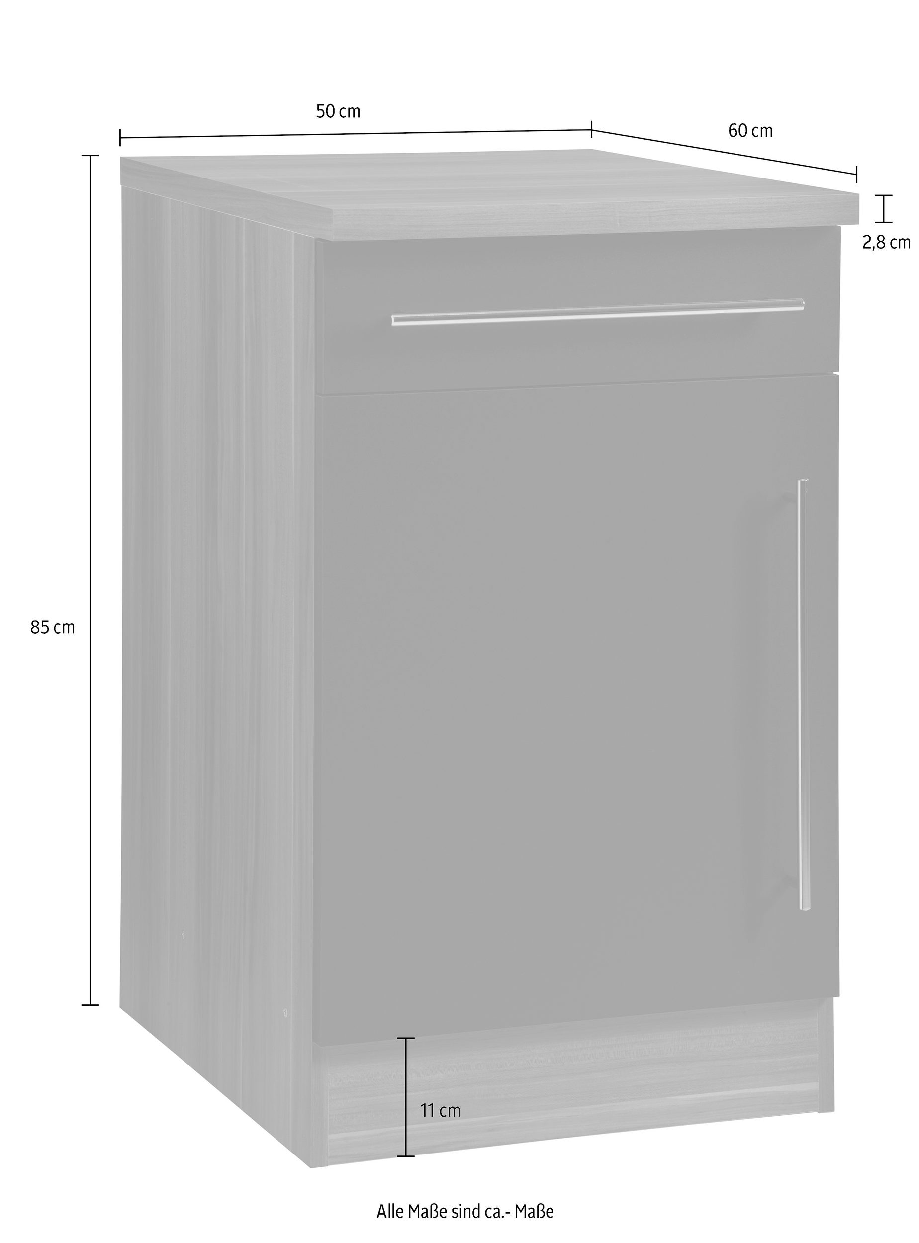 KOCHSTATION Unterschrank »KS-Samos« 50 cm breit