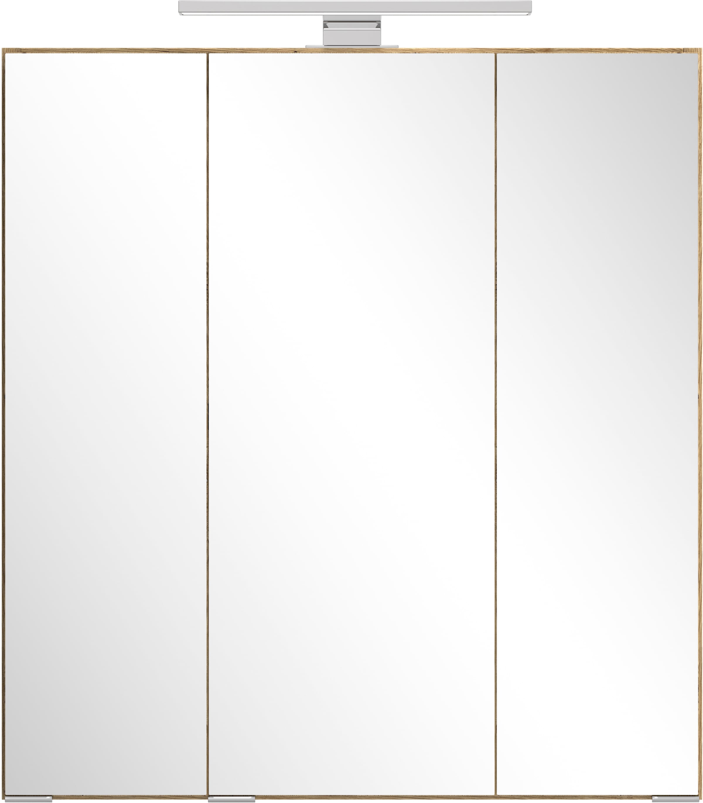 welltime Badezimmerspiegelschrank »CABO, gedämpfte Scharniere« Rundumsicht, dank besonderer Klapptechnik