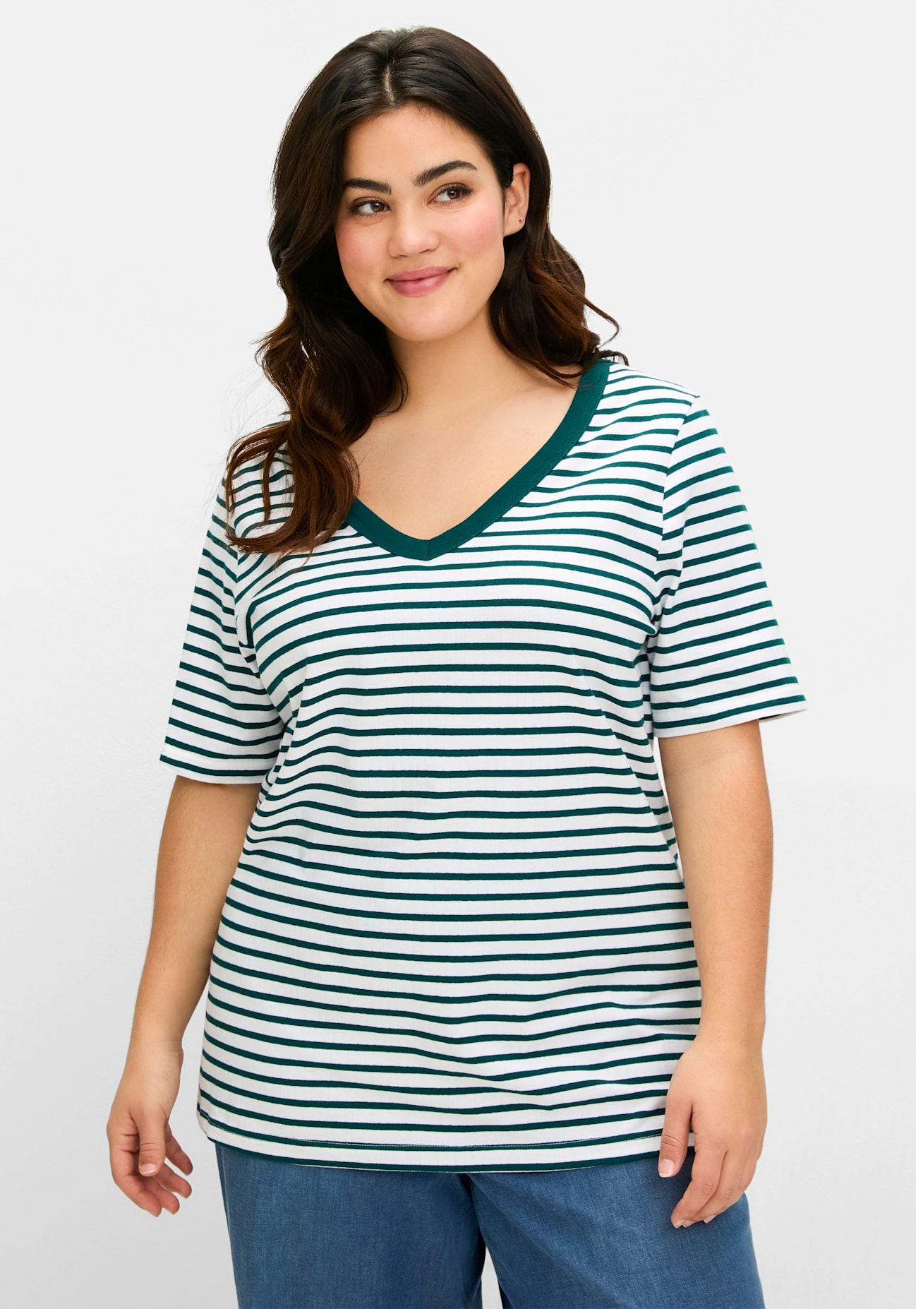 Sheego T-Shirt »T-Shirt«, (1 tlg.)