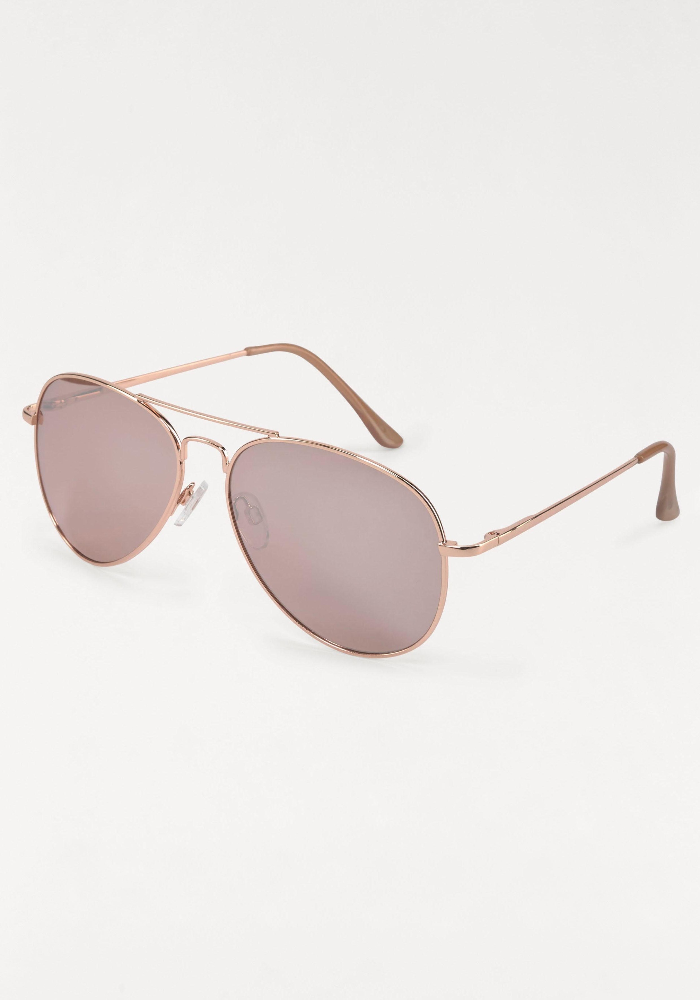 J.Jayz Sonnenbrille, Fliegerbrille, Aviator Look, Pilotenform, Gläser verspiegelt