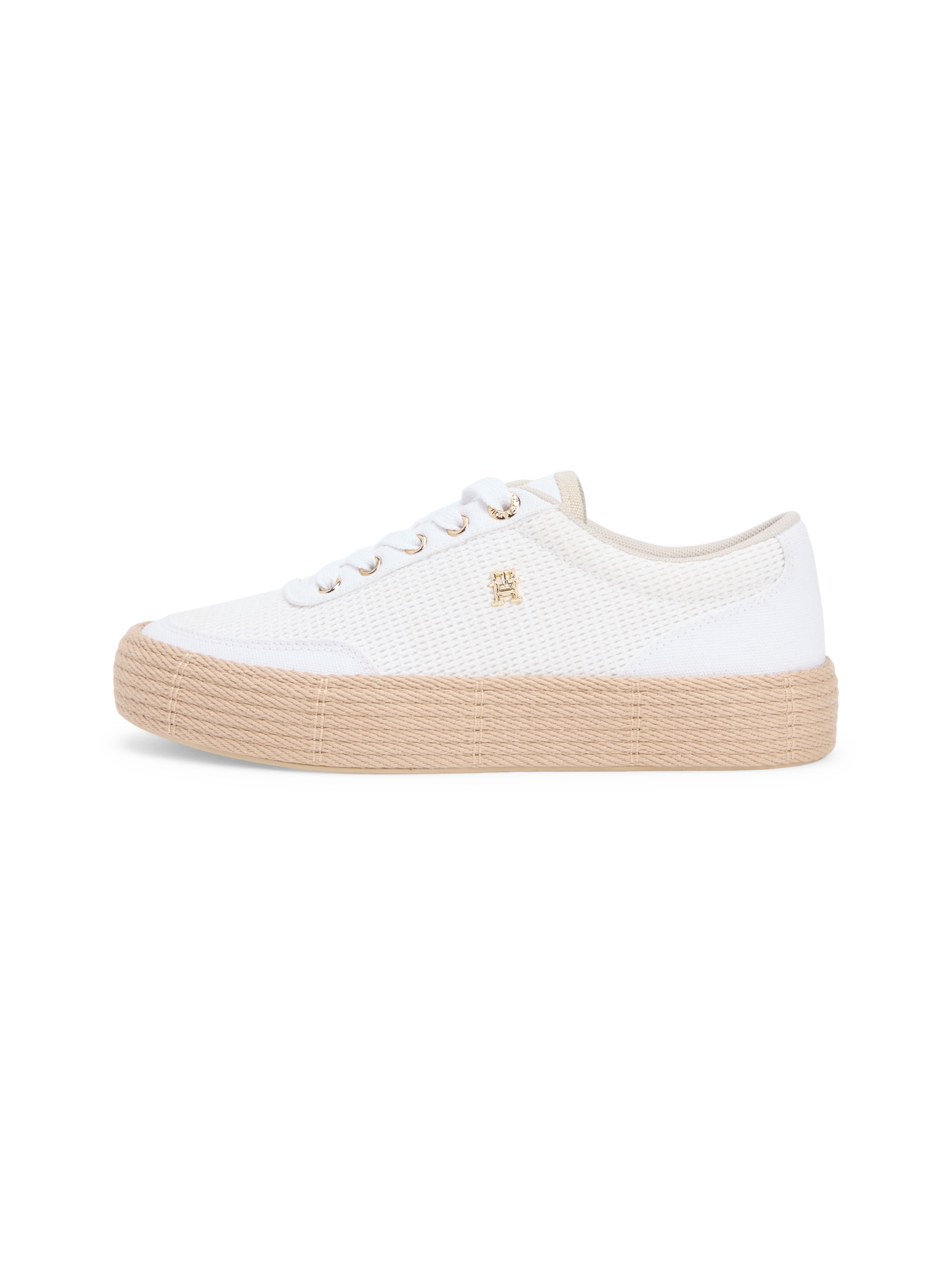 Tommy Hilfiger Plateausneaker »TH FOXING PLATFORM ROPE«  Freizeitschuh, Schnürer, Halbschuh mit TH-Schmuckelement