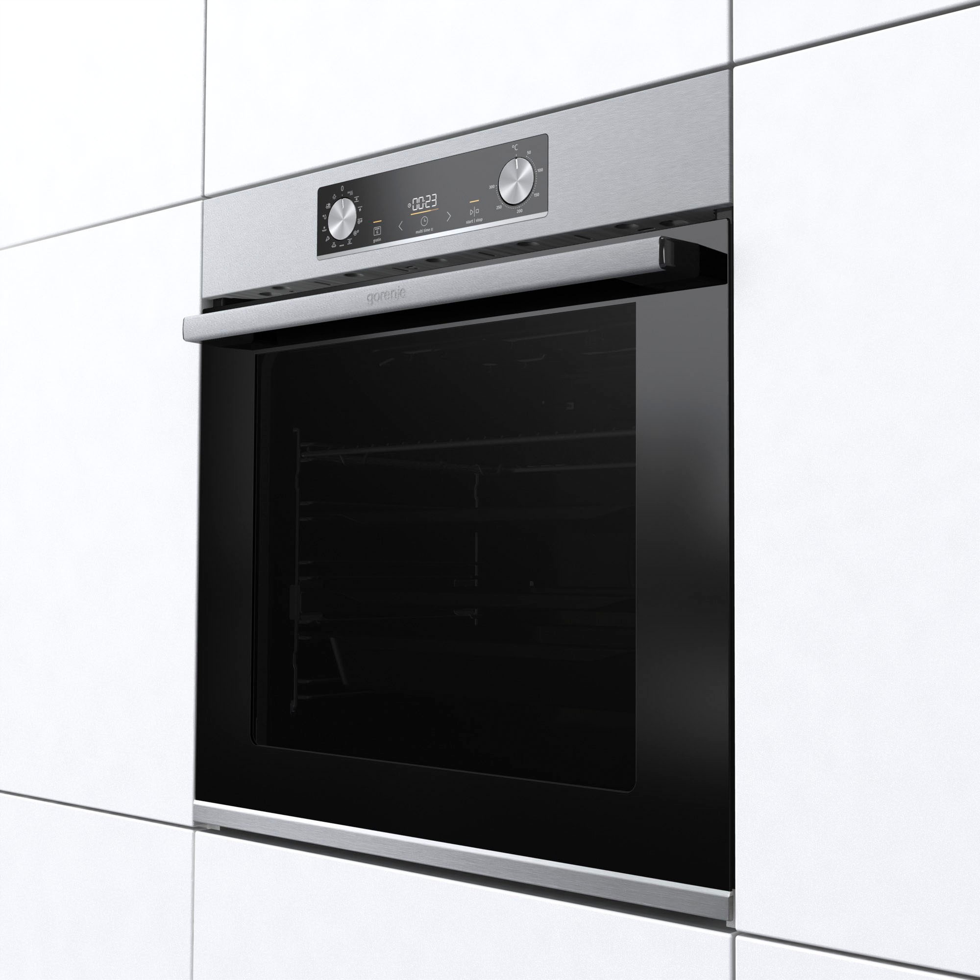 GORENJE Pyrolyse Backofen  »BPS6737E14X«, mit 1-fach-Teleskopauszug, Pyrolyse-Selbstreinigung, AirFry-Funktion
