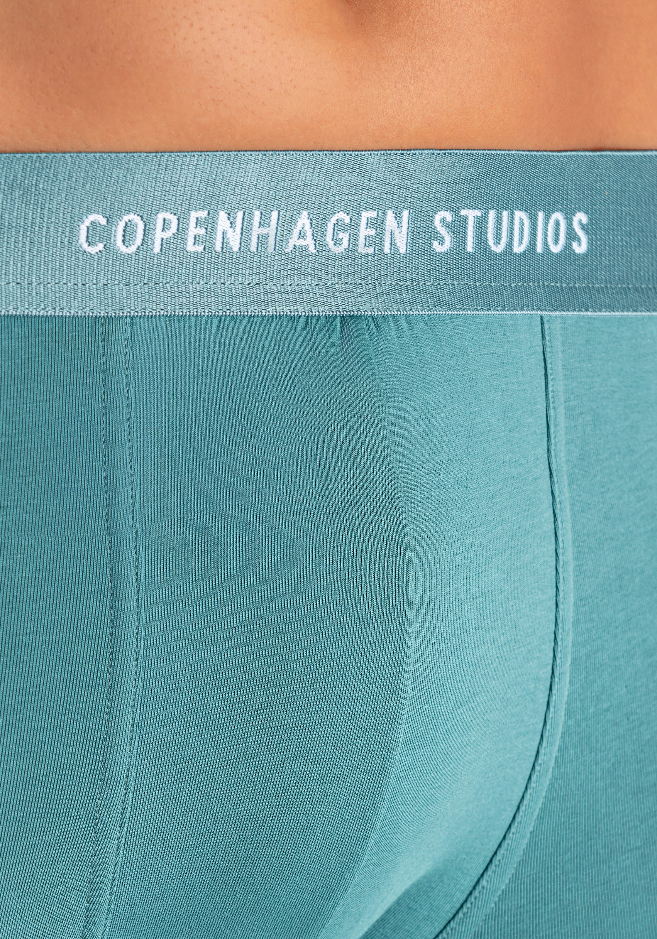 Copenhagen Studios Langer Boxer »Boxershorts für Herren«, (Packung, 3 St.), mit längerem Bein und Logobund