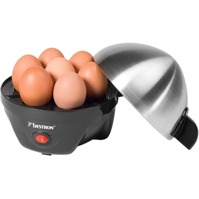 bestron Eierkocher »Breakfast Club«, für 7 St. Eier, 350 W, mit Messbecher  und Eierstecher, Schwarz jetzt online bei OTTO