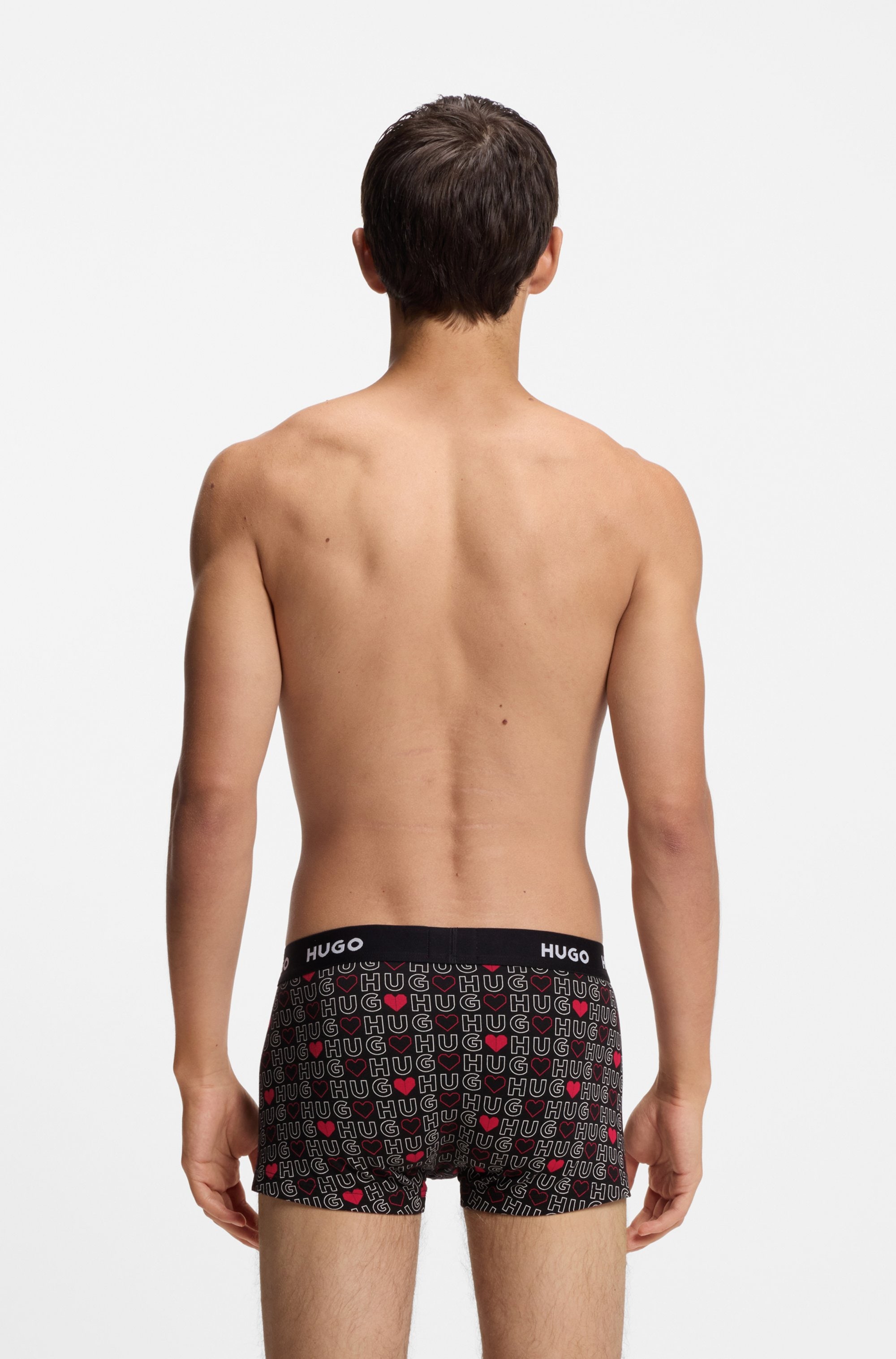 HUGO Underwear Trunk »TRUNK TRIPLET DESIGN« Packung, 3 Stk. mit Logobund
