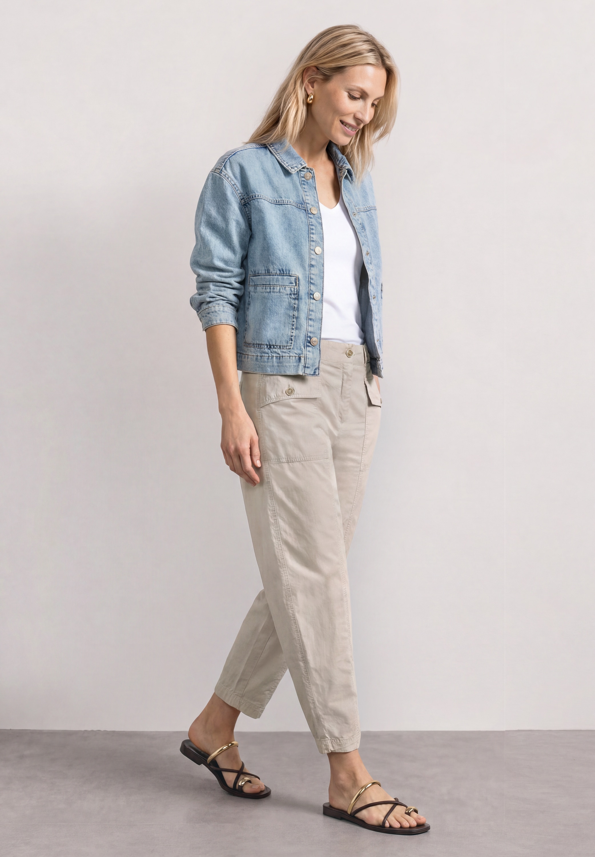 STREET ONE Stoffhose »Style Karlie«  Sommerhose in Papertouch-Qualität