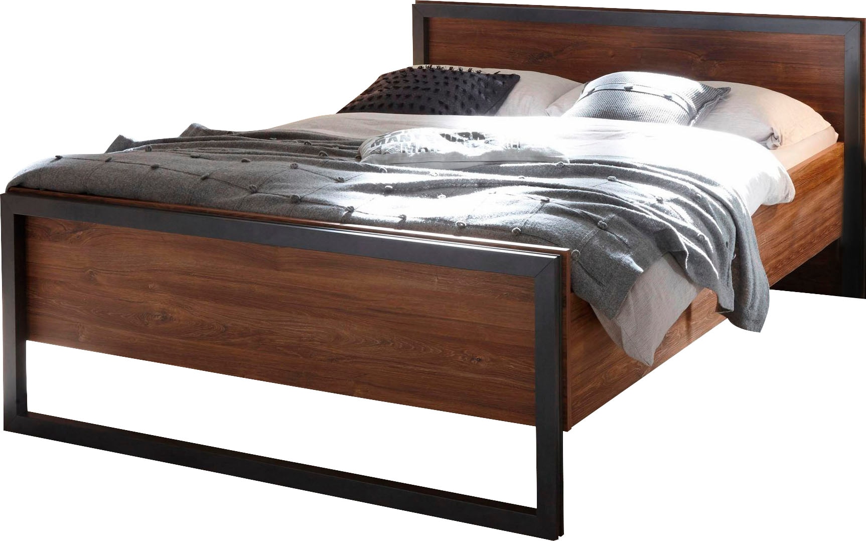 Bett »Detroit Einzelbett im Industrial Design, Bettrahmen, Schlafzimmer«, in 3,...