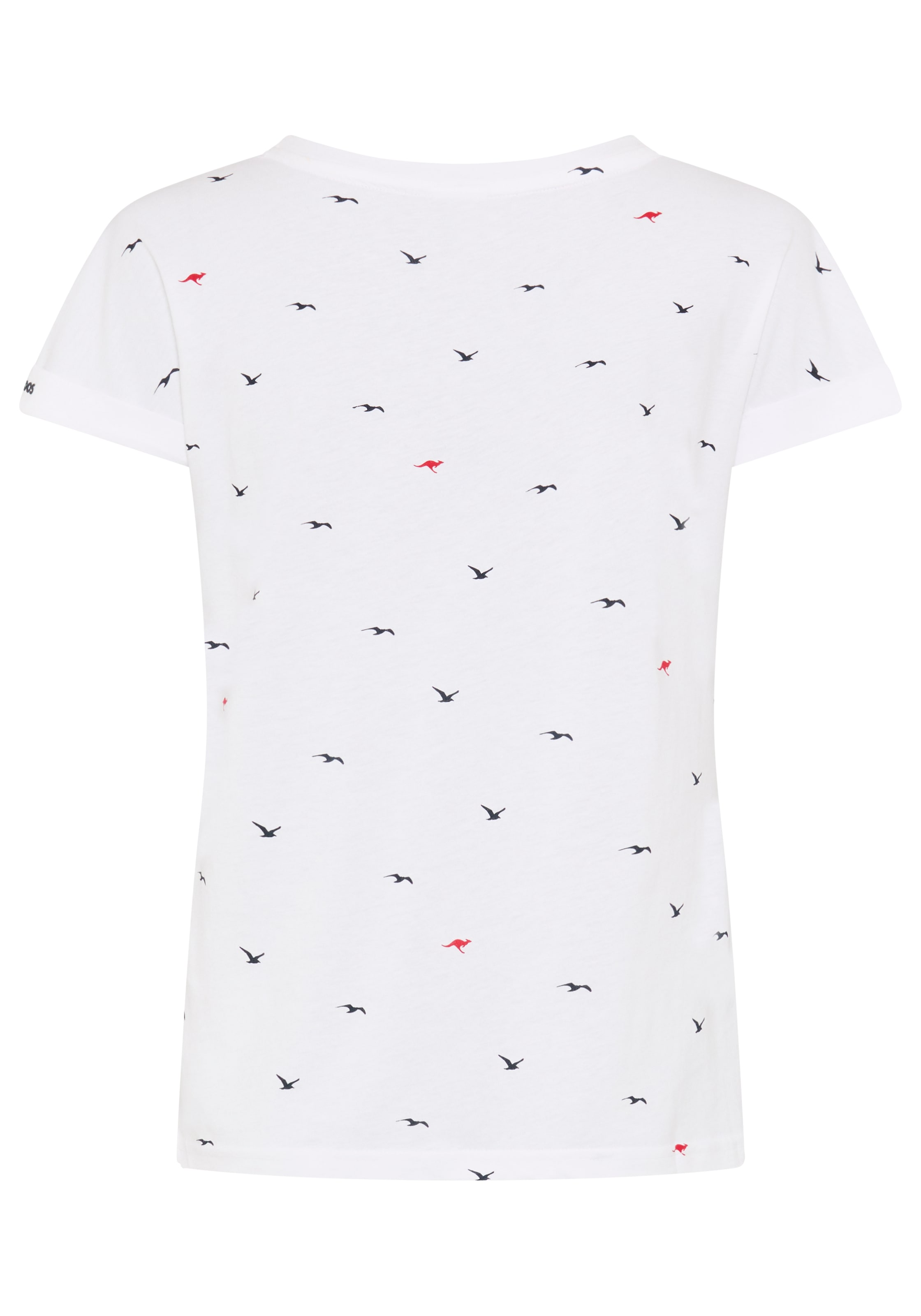 KangaROOS Print-Shirt kurzärmelig,  figurumspielend,  mit Print,  mit Rundhalsausschnitt