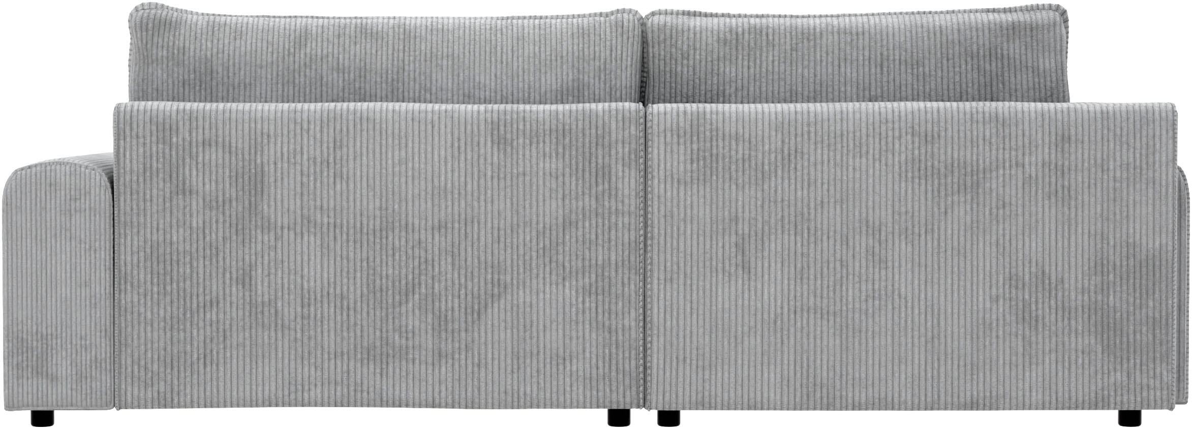 TRENDMANUFAKTUR Ecksofa »Fordon, Schlafsofa mit Bettkasten, Couch in L-Form, Breite 250 cm«, in Cordstoff HYPER, betongrau, Recamiere links