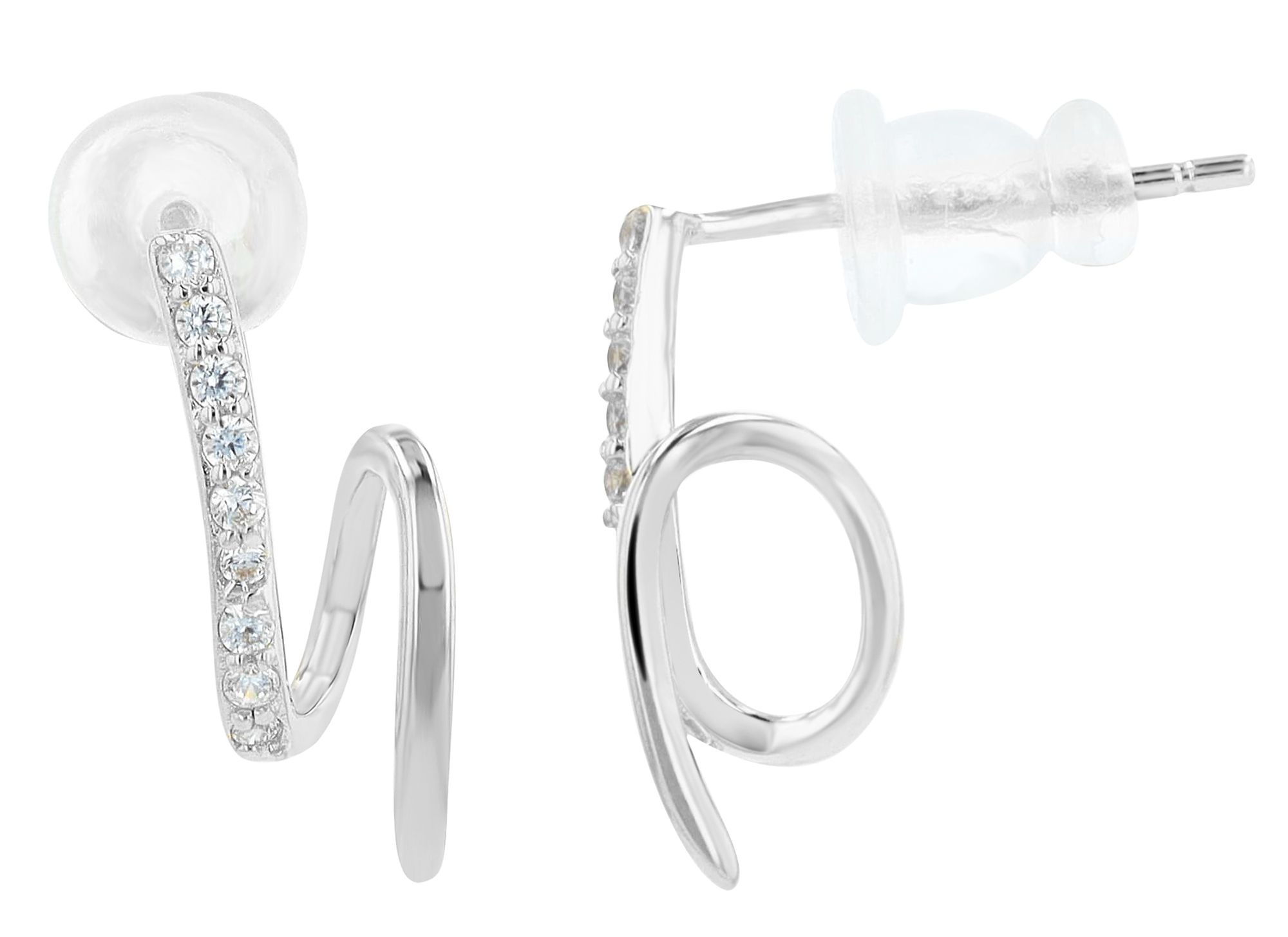 Adelia´s Paar Ohrstecker »Damen Ohrringe ¿ Ohrstecker aus 925 Silber mit Zirkonia«