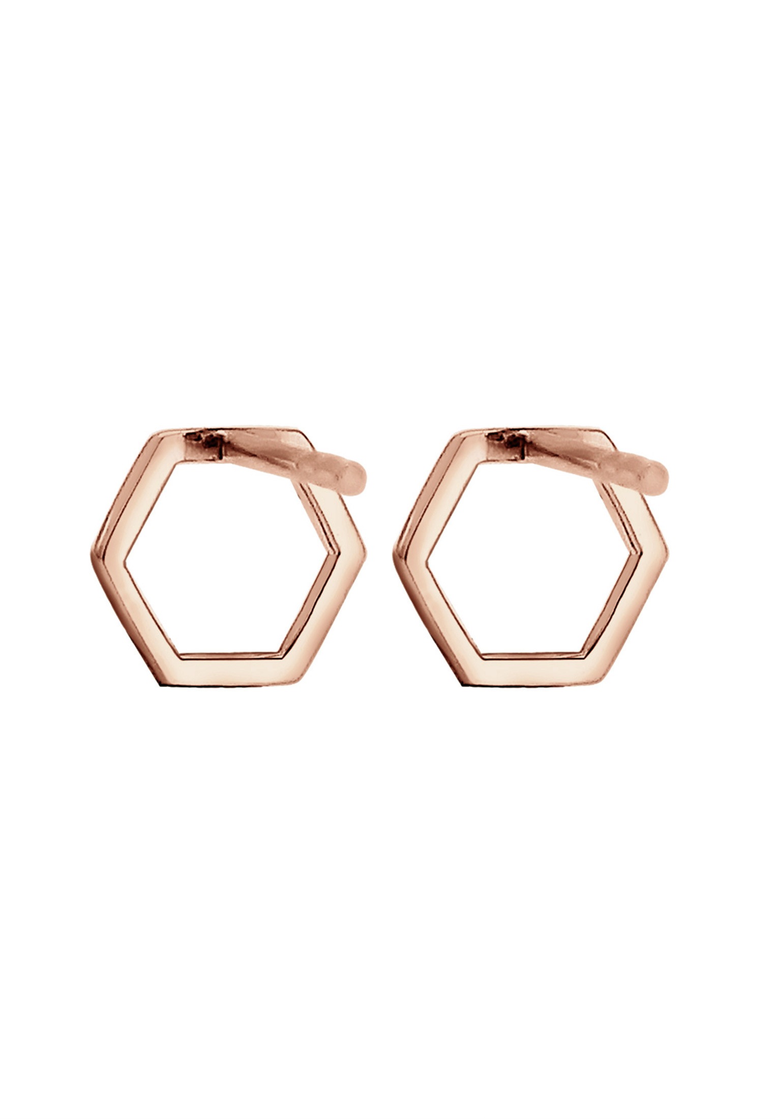 Elli Paar Ohrstecker »Ohrringe Hexagon Geo Trend Minimal Filigran 925 Silber«
