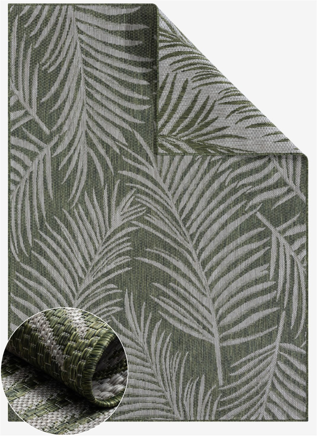 Myflair Möbel & Accessoires Outdoorteppich »Autumn« rechteckig 8 mm Höhe Wendeteppich, Blätter Motiv, Outdoor geeignet, Balkon, Terrasse