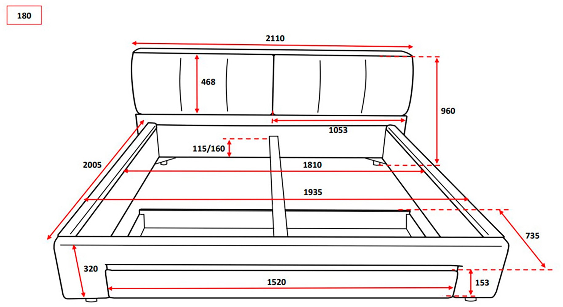 INOSIGN Polsterbett »CiTY/GiRON, Bettgestell mit Bettkasten, gepolstertes Stauraumbett«, mit Hundebett oder Stauraumschublade, Bezug Cord-oder Leinenoptik