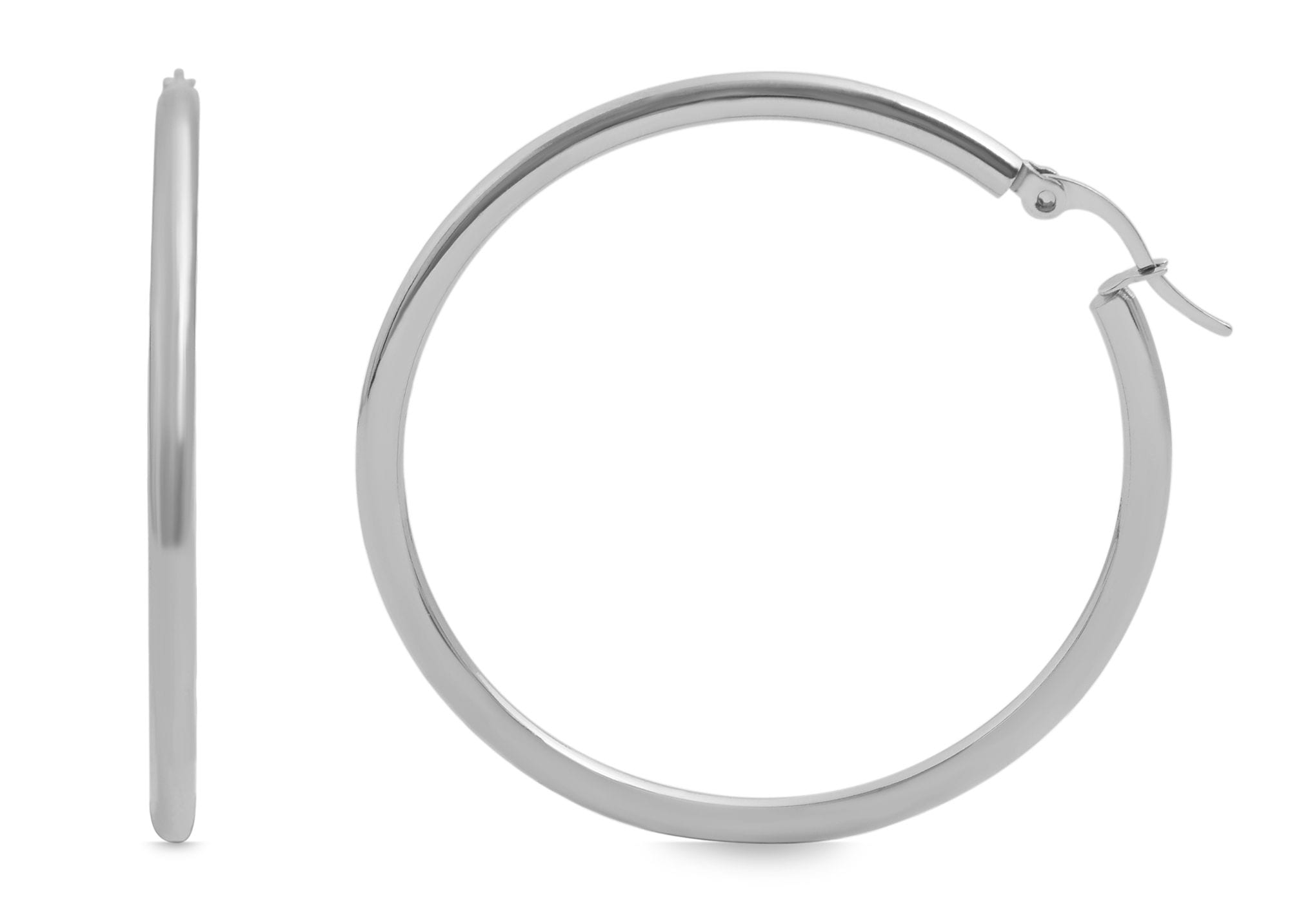 Adelia´s Paar Creolen »Damen Ohrringe ¿ Klappcreole aus Edelstahl«