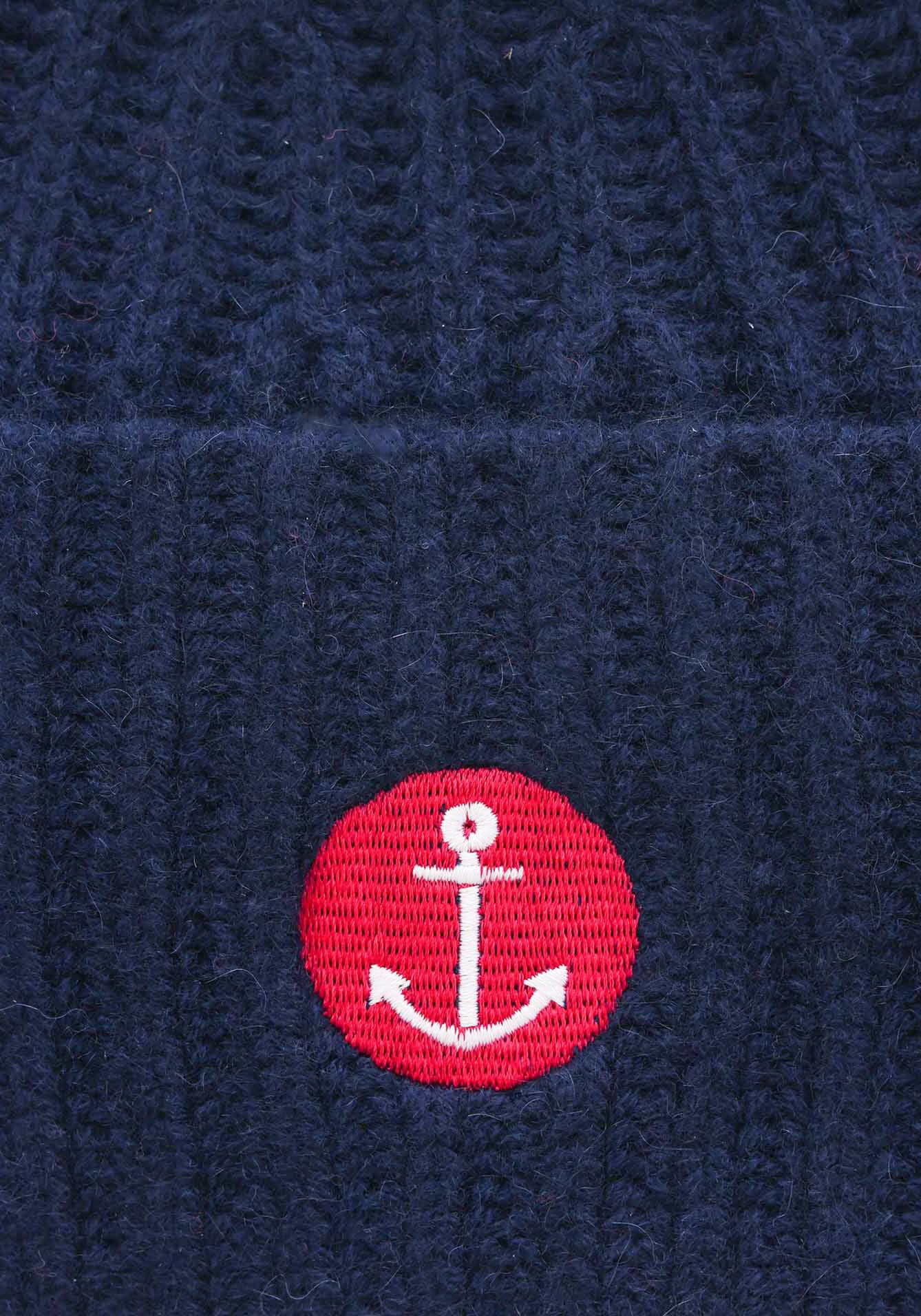 Zwillingsherz Beanie »Beanie mit Anker Stickerei«, (Packung), mit auffälligem Anker-Motiv
