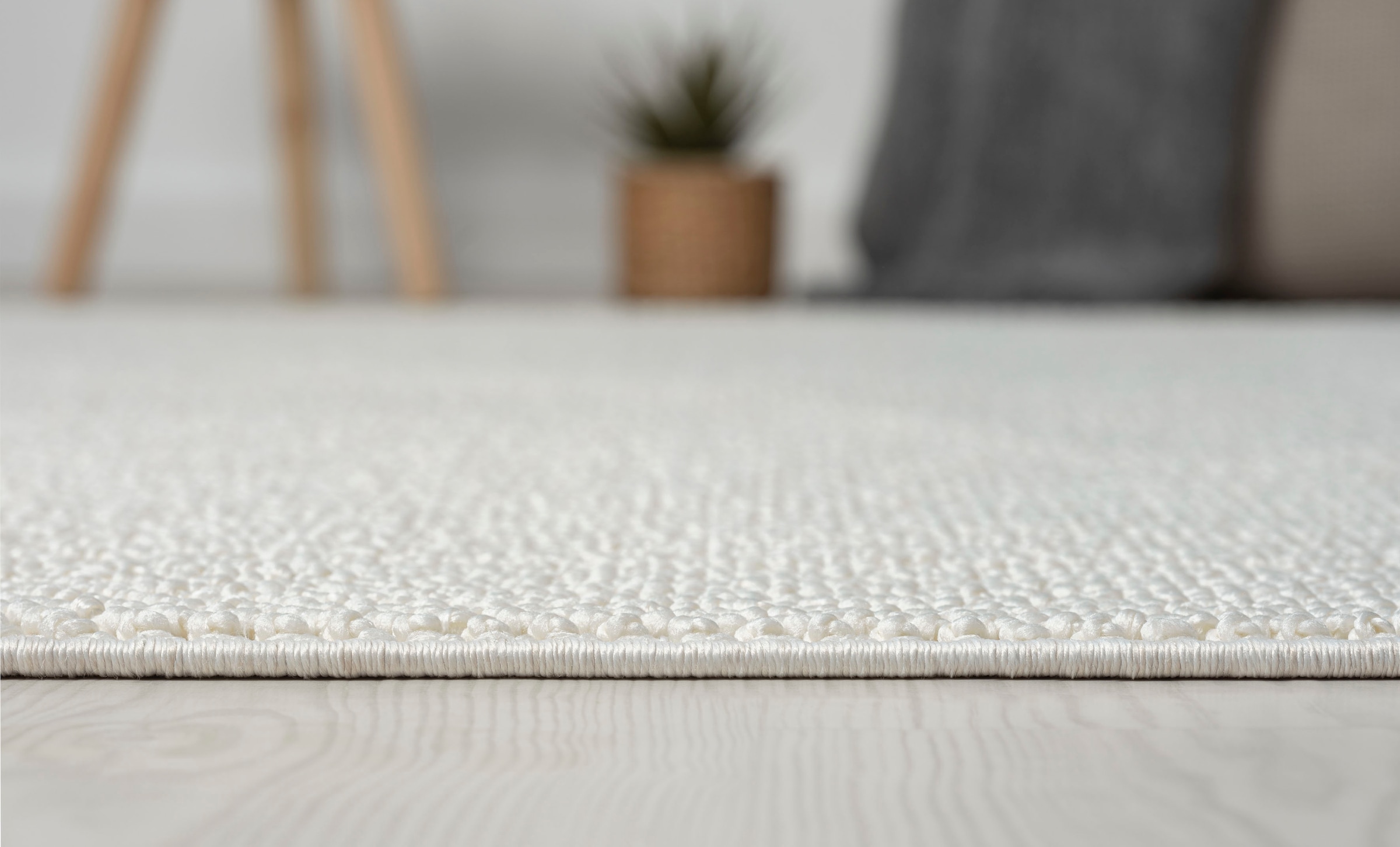 Myflair Möbel & Accessoires Teppich »Ava« rechteckig 7 mm Höhe Uni Farben, meliert, Sisal-Optik, auch in rund erhältlich, mit Fransen