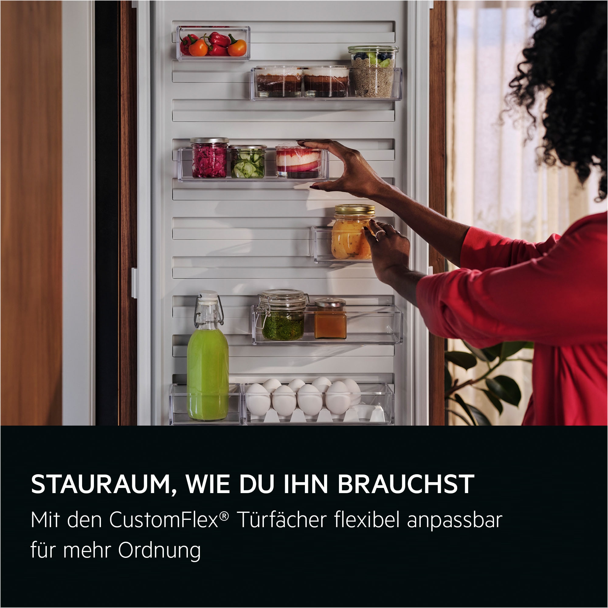 AEG Einbaukühlschrank 6000 »TK6FS181CC 923584303« 176,9 cm hoch 55,7 cm breit CustomFlex® – Flexible Fächer in der Kühlschranktür für mehr Stauraum