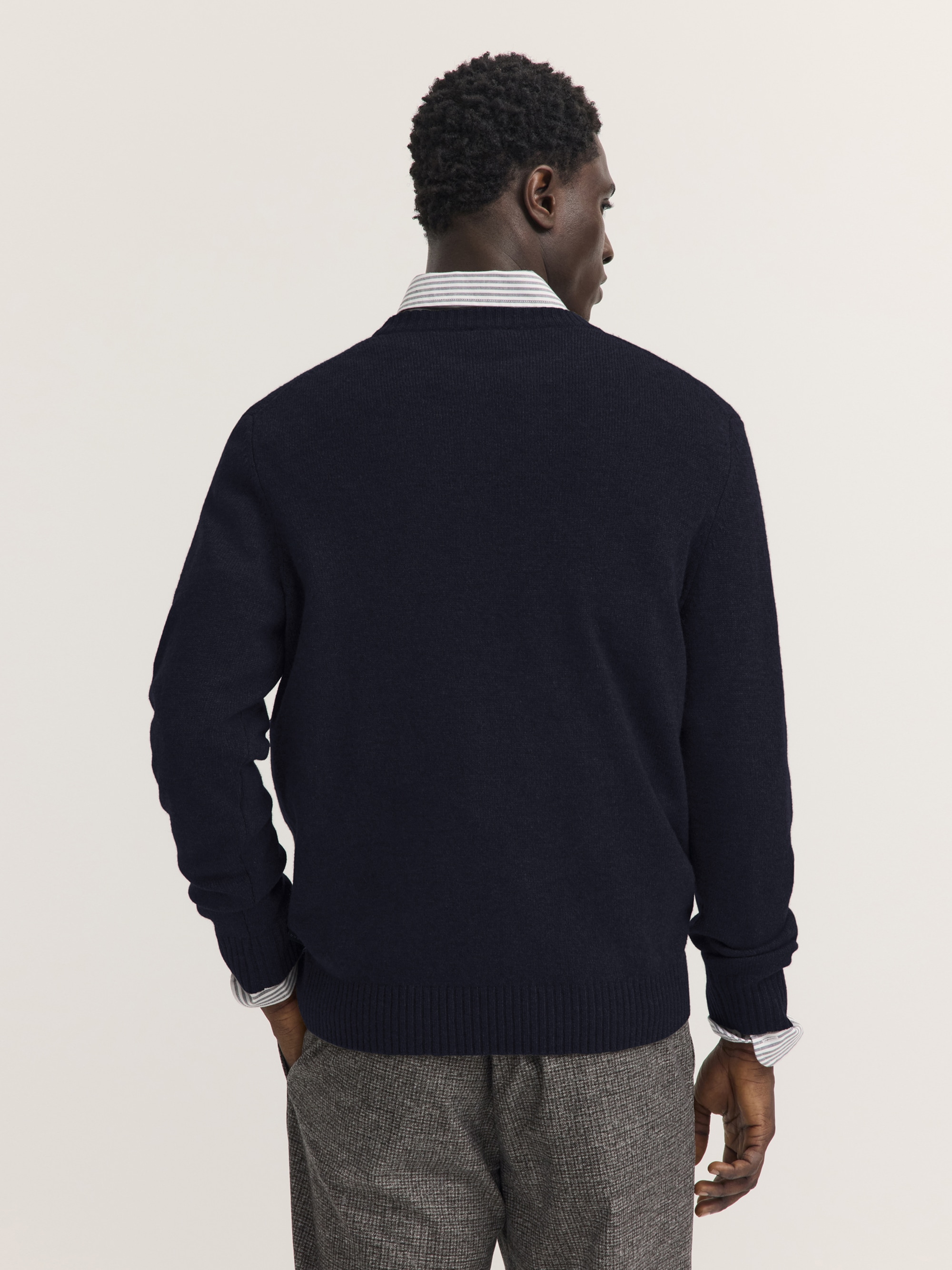 bugatti Rundhalspullover »Regular Fit« Regular Fit Wollmix Mouline