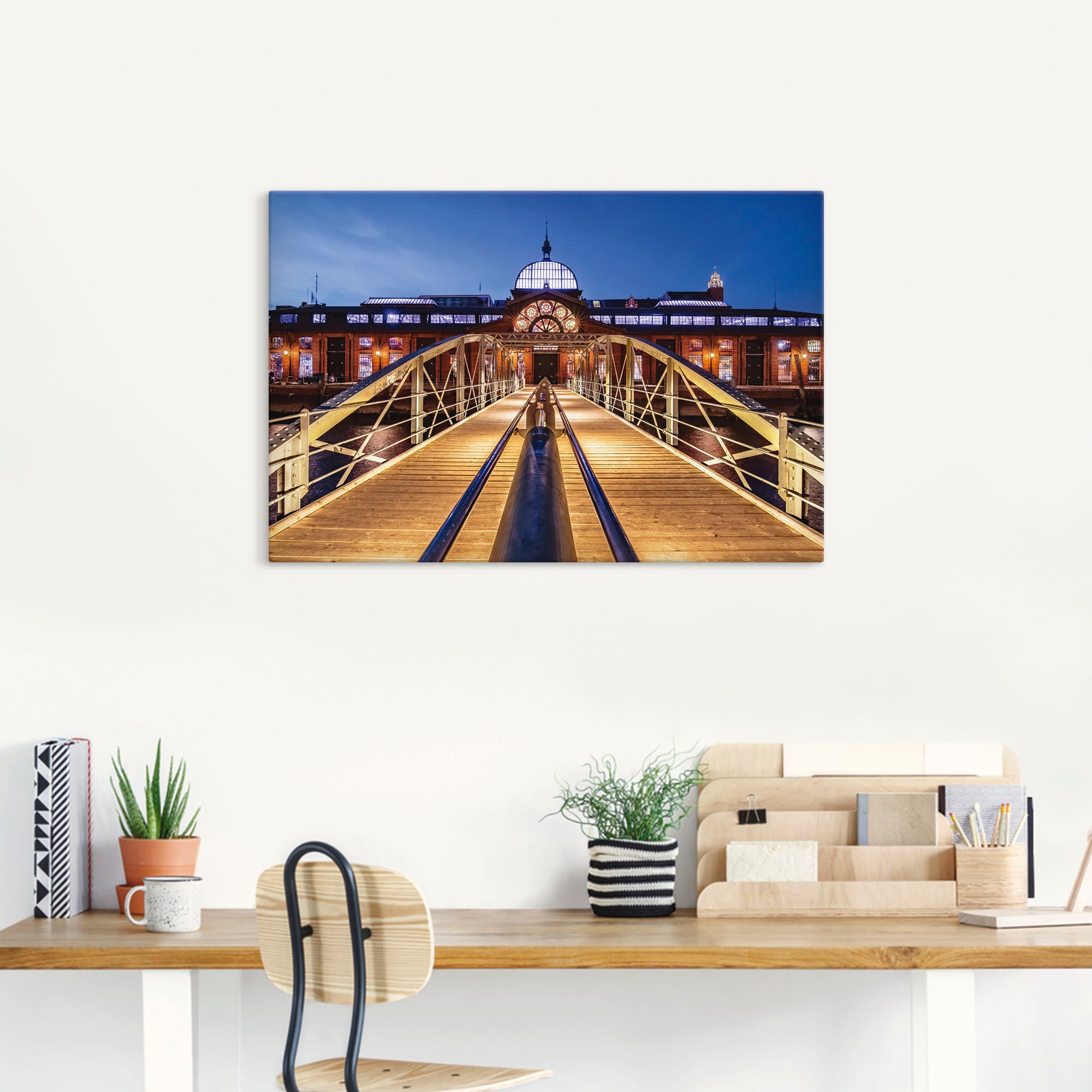 Artland Wandbild »Fischmarkt Hamburg«, Hamburg, (1 St.), als Alubild, Outdoorbild, Leinwandbild, Wandaufkleber, versch. Größen