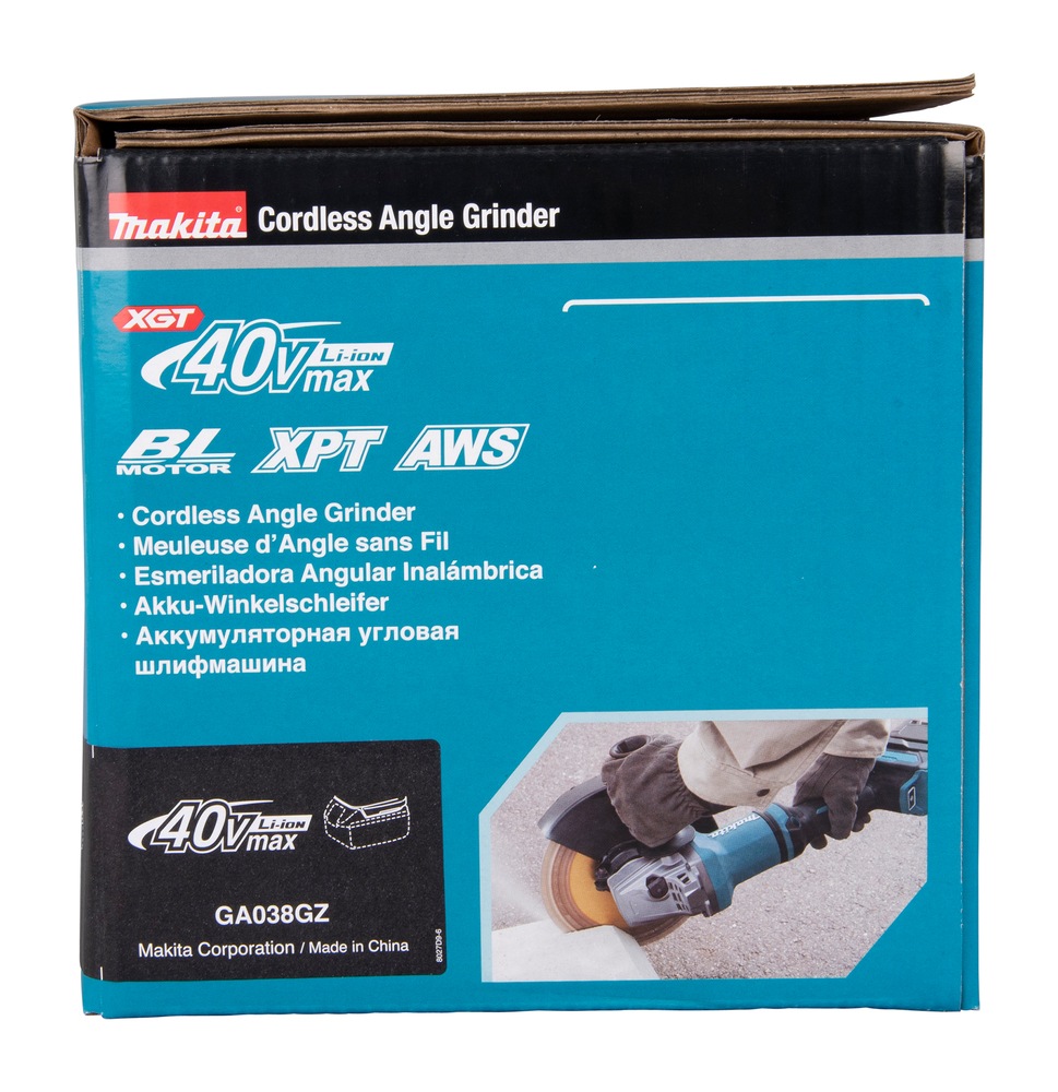 Makita Akku-Winkelschleifer »»GA038GZ««, (XGT, 40V max., 230 mm), ohne Akku, ohne Ladegerät