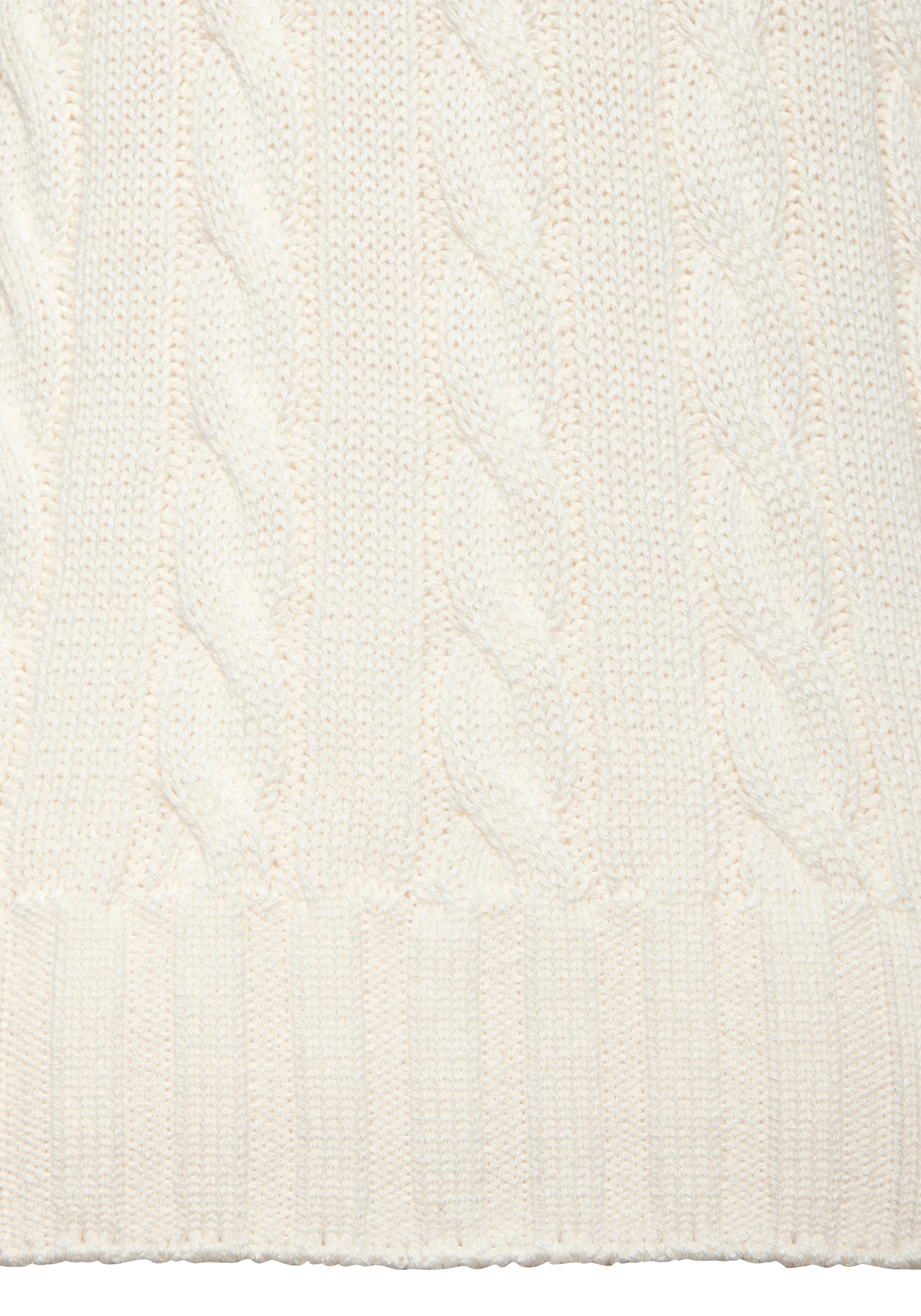 LASCANA V-Ausschnitt-Pullover mit Zopfstrickmuster