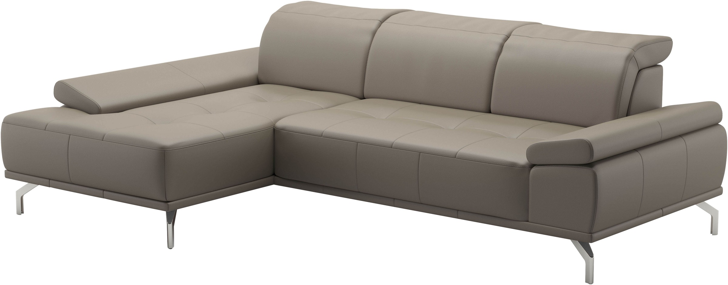 Places of Style Ecksofa »Caluna«, Inkl.Sitztiefenverstellung, wahlweise mit Kopf- und Armteilverstellung