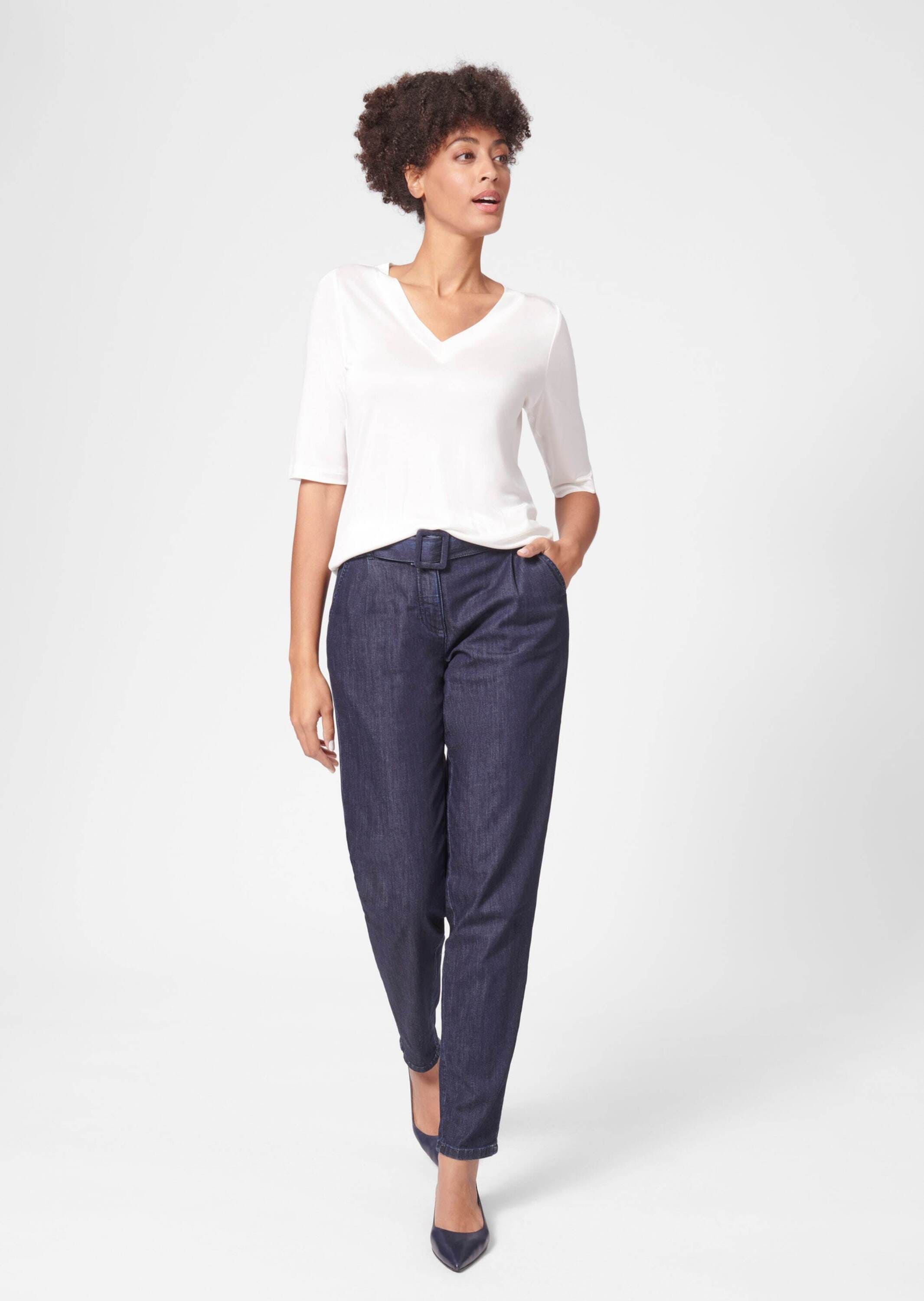 MADELEINE Regular-fit-Jeans »Jeans Bundfalten-Hose mit konischem Bein«