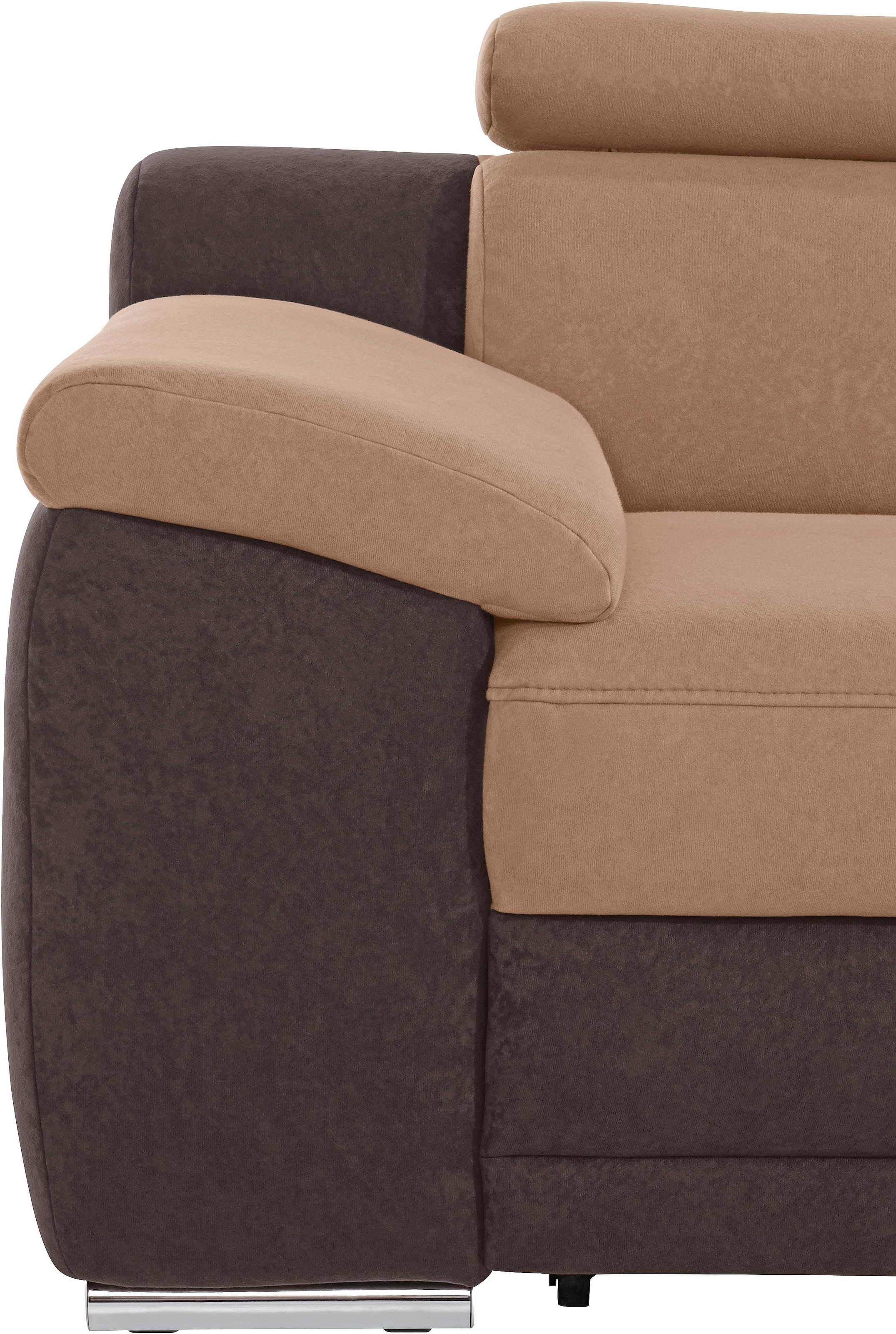 sit&more Ecksofa »Xenia L-Form« wahlweise mit Bettfunktion