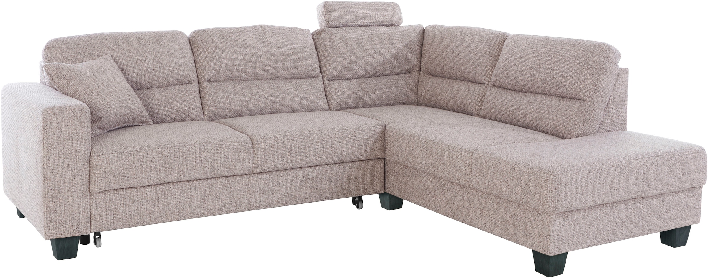 TRENDMANUFAKTUR Ecksofa »Chamber, zeitlos & elegant, bequem, L-Form«, inklusive einer Kopfstütze, wahlweise mit Schlaffunktion