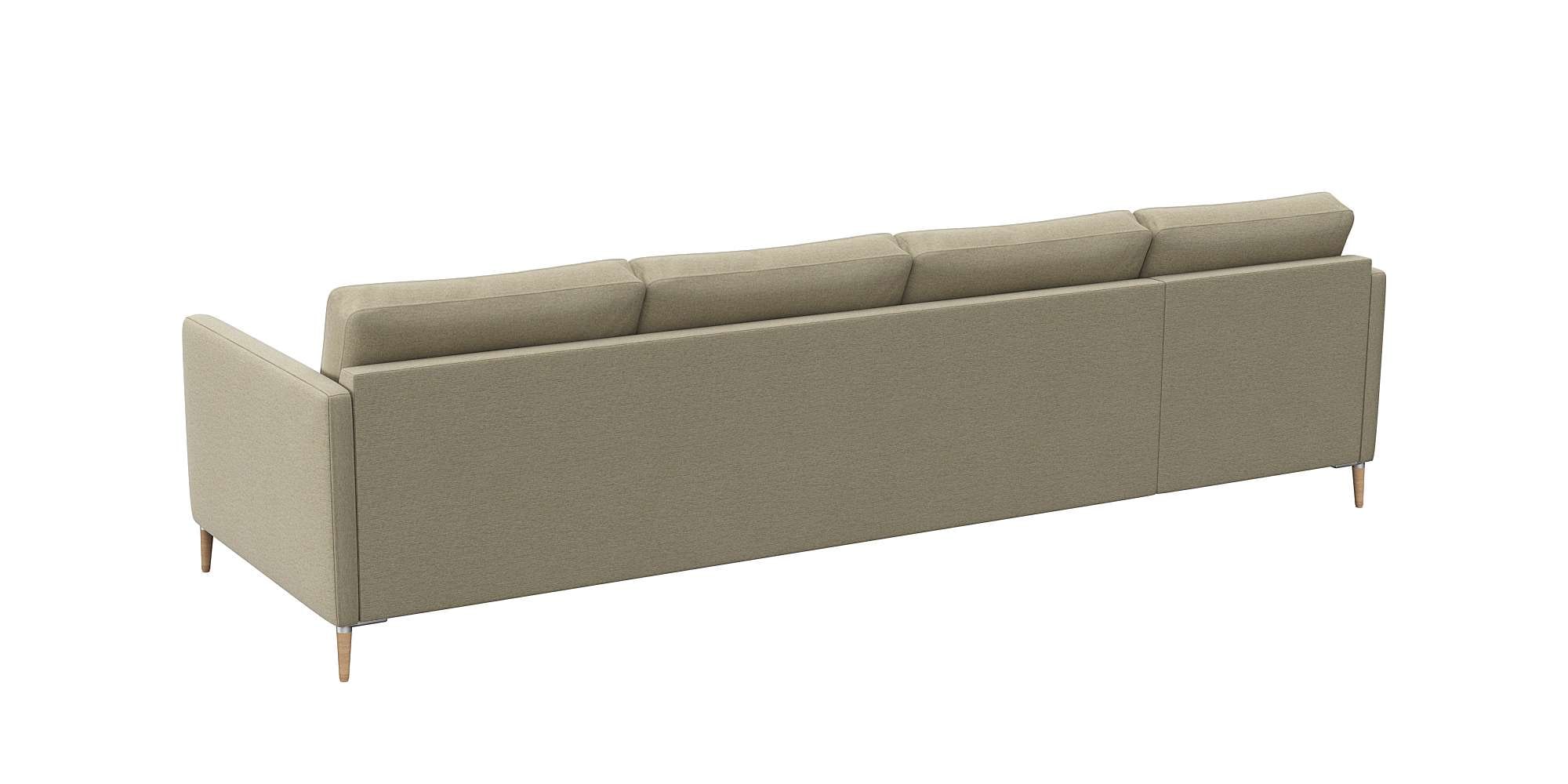 FLEXLUX Ecksofa »Fiore, super Sitzkomfort durch Kaltschaum im Sitz, L-Form« schmale Armlehnen, Füße Alu+ Eiche