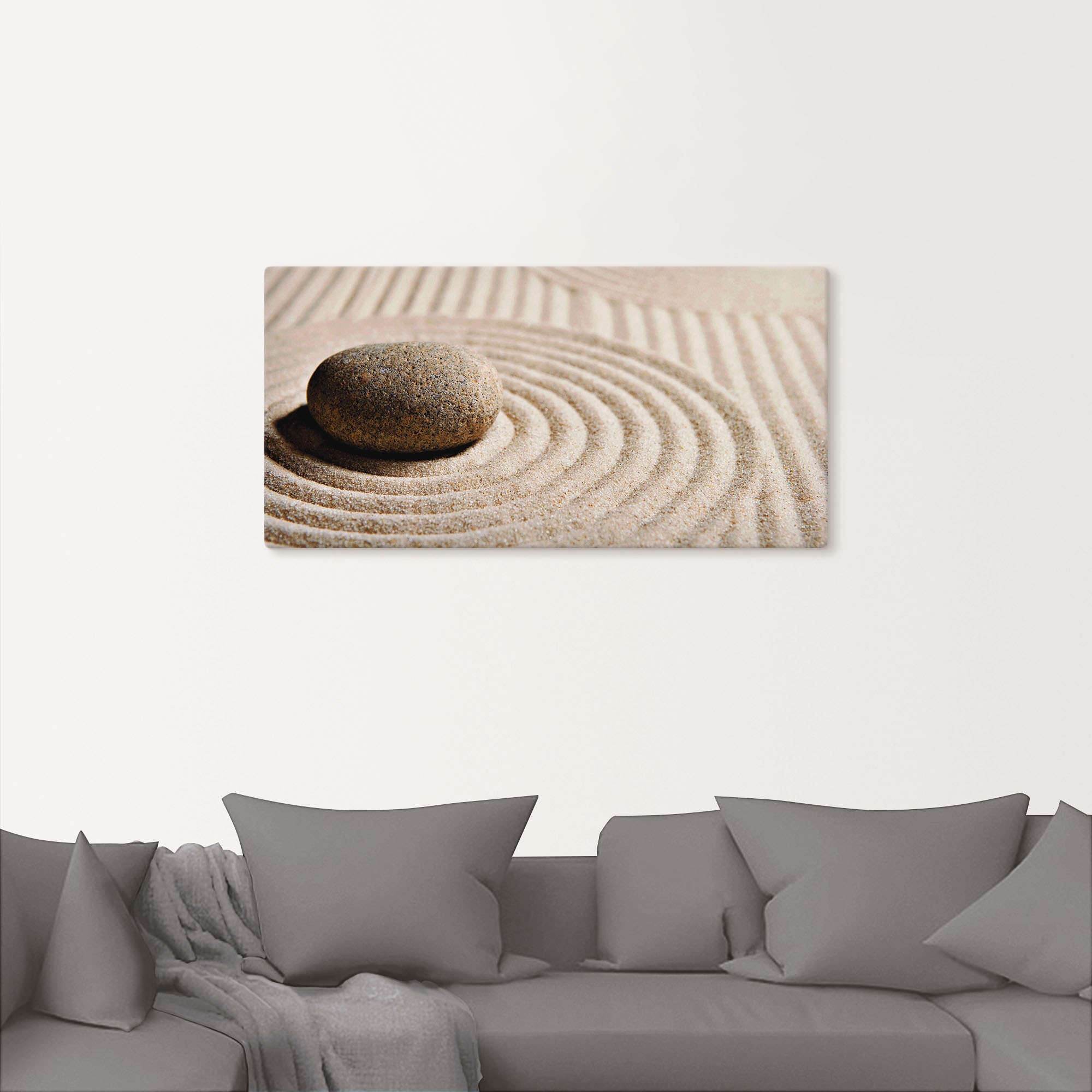 Artland Wandbild »Mini Zen Garten - Sand«, Zen, (1 St.), als Leinwandbild, Poster, Wandaufkleber in verschied. Größen