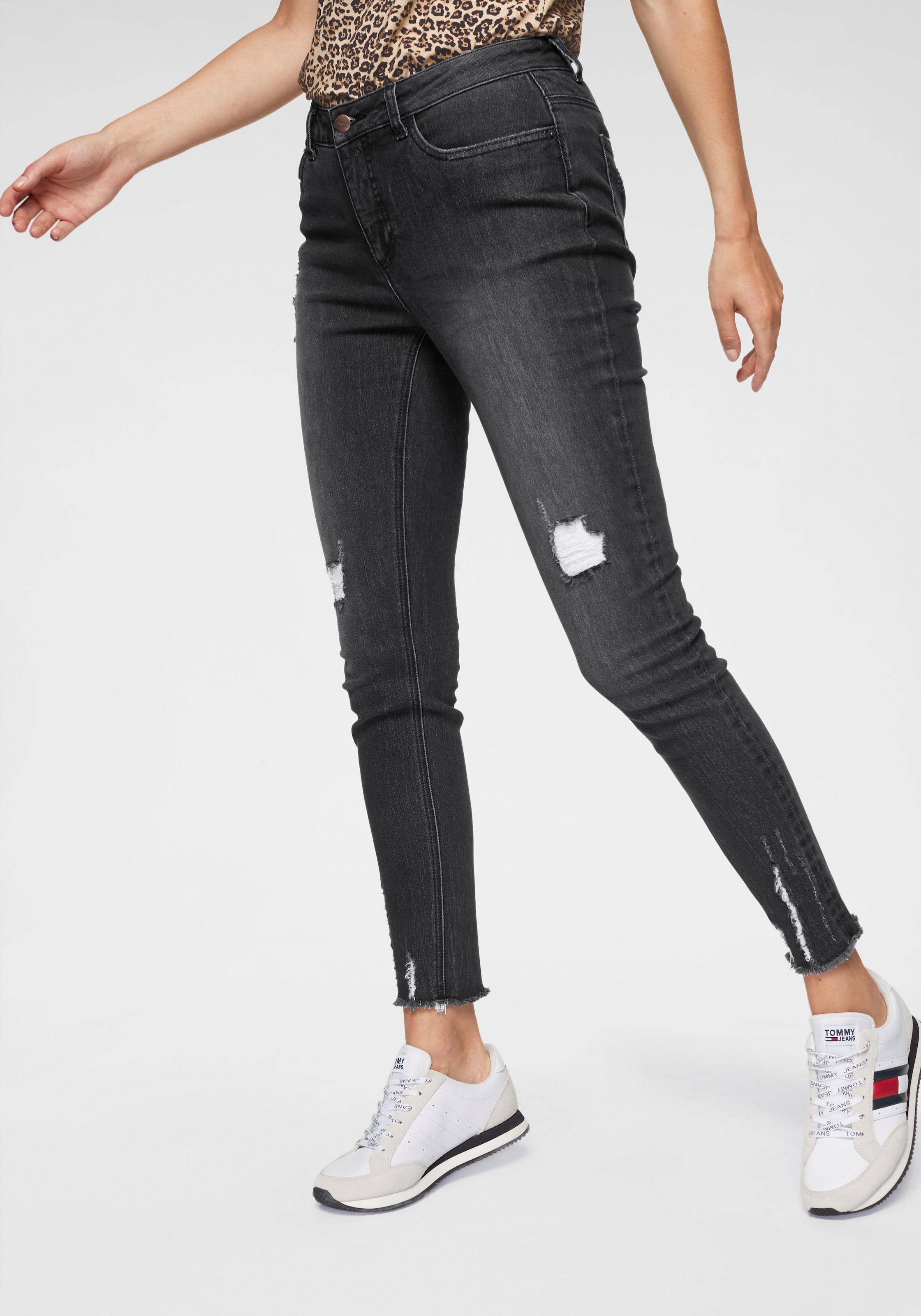 CASUAL Destroyed-Effekt Shop Online Aniston Skinny-fit-Jeans, im kaufen mit OTTO