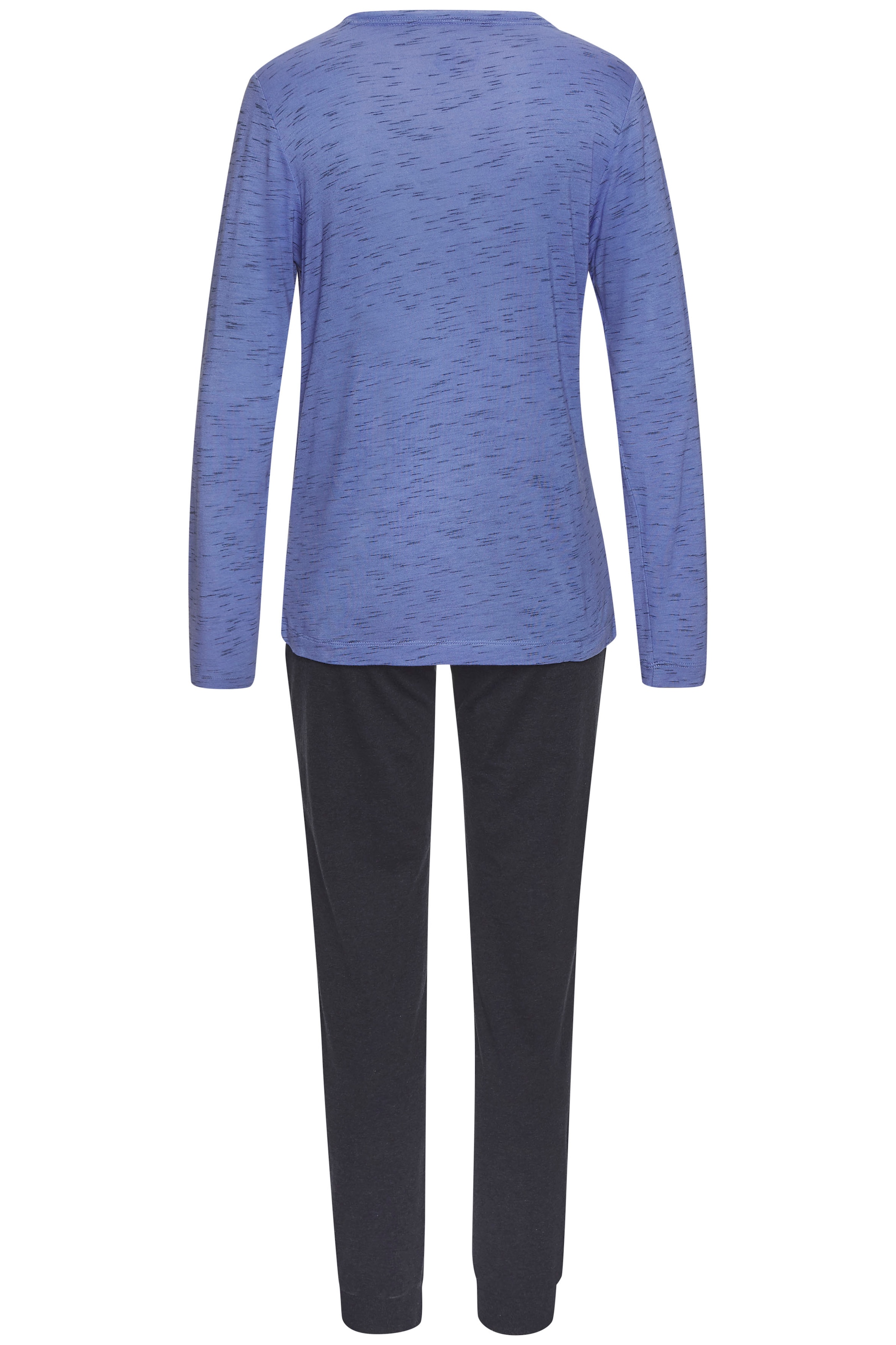 Vivance Dreams Pyjama, (2 tlg.), mit schönem Melangeeffekt
