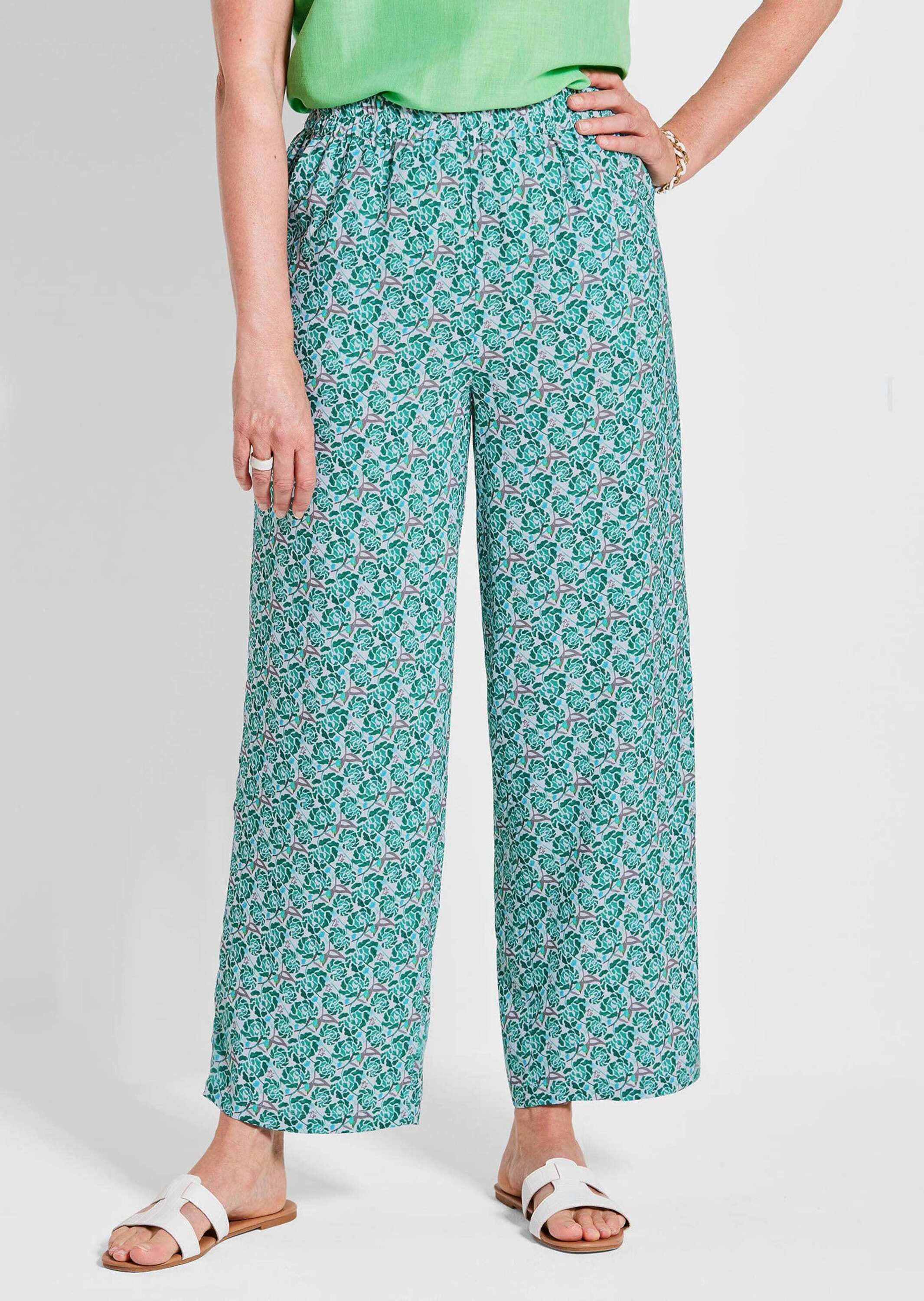 GOLDNER Schlupfhose »Elegante Hose VERA mit Blütendruck«