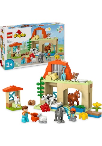 Konstruktionsspielsteine »Tierpflege auf dem Bauernhof (10416), LEGO DUPLO Town«, (74...