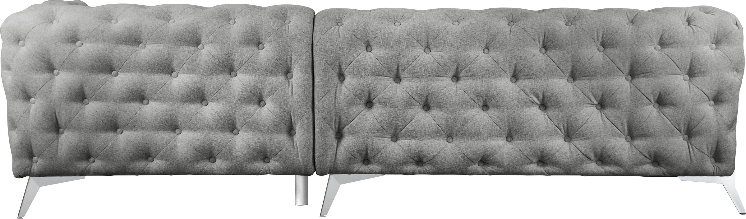 Leonique Chesterfield-Sofa »Amaury L-Form«, Chesterfield-Optik, Breite/Tiefe je 262 cm, Fußfarbe wählbar