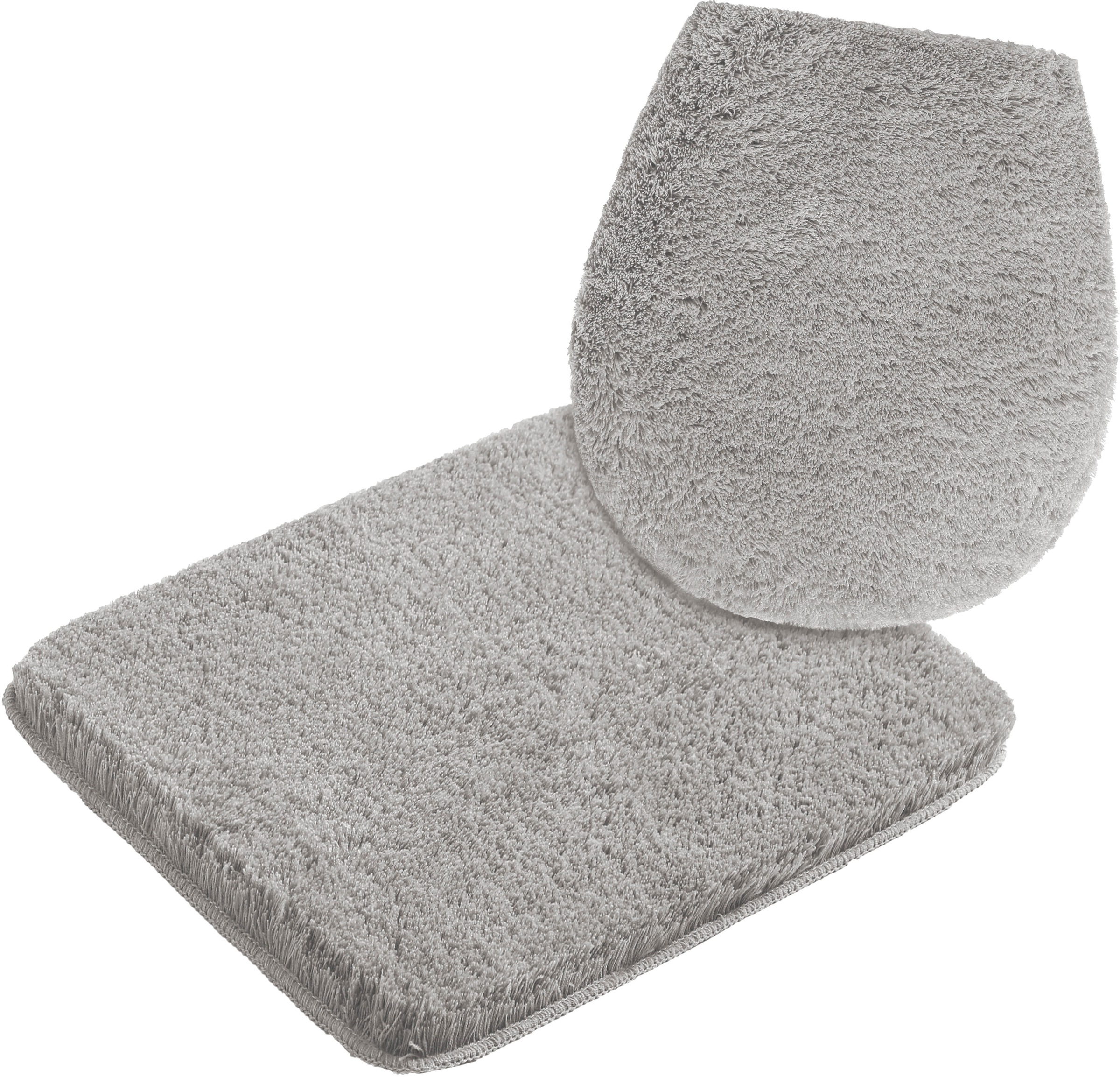 my home Badematte »Merida, Badvorleger, Badezimmer Teppich«, rutschhemmend beschichtet, fußbodenheizungsgeeignet-schnell trocknend-strapazierfähig, Badteppich, Uni Farben, rechteckig, rund & als 2-tlg. Set erhältlich
