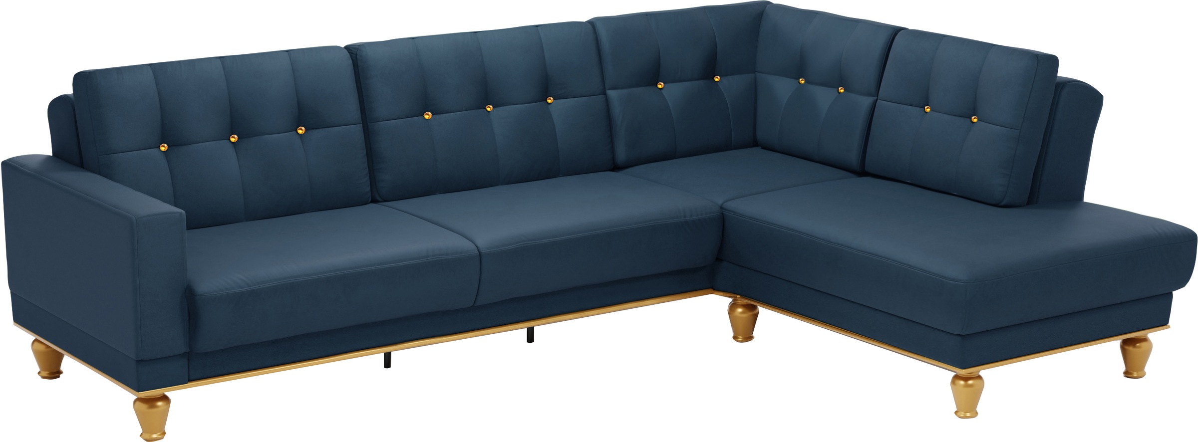 sit&more Ecksofa »Orient 5 L-Form« mit Strass-Stein, wahlweise mit Bettfunktion und Bettkasten