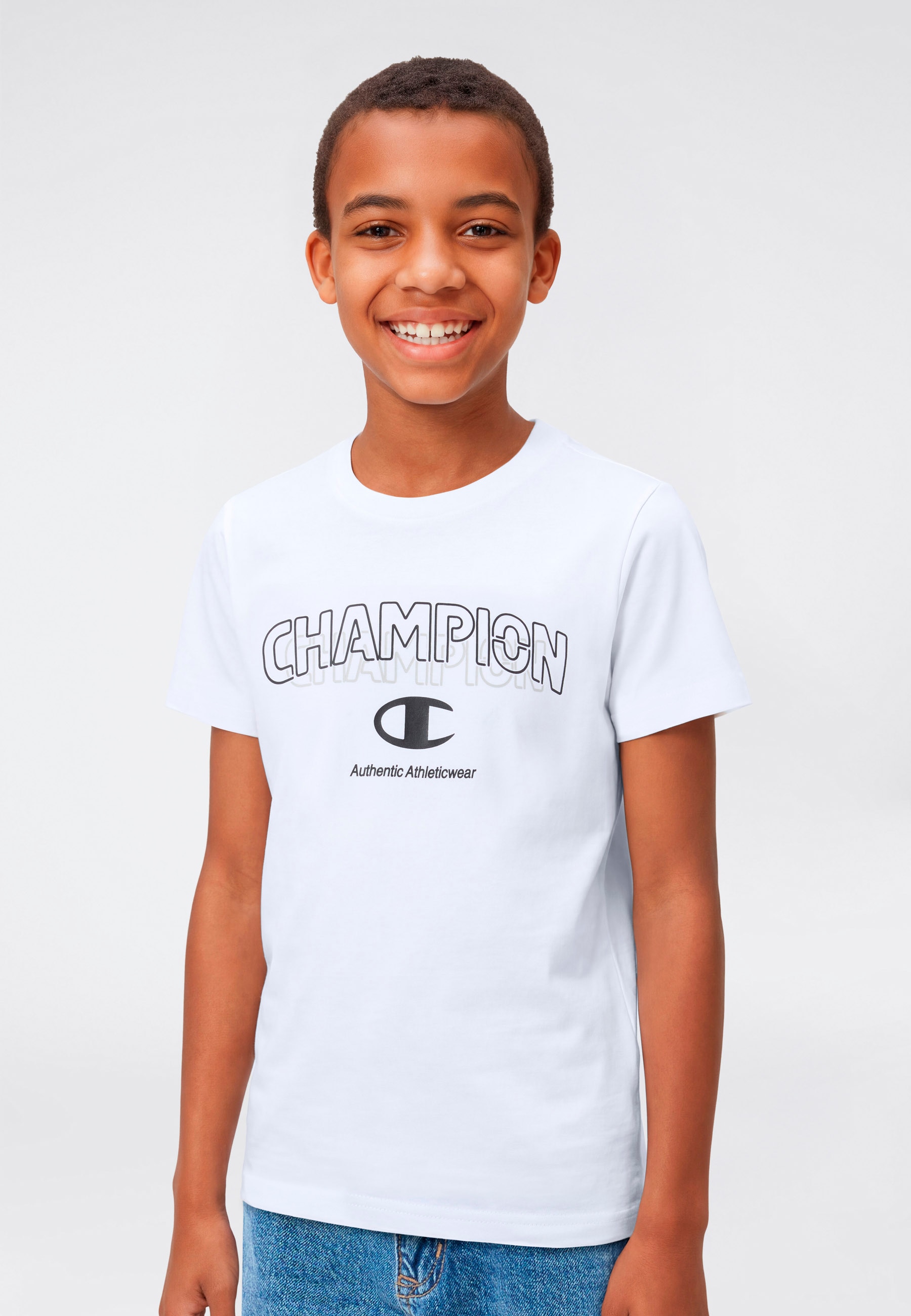 Champion T-Shirt »Graphic T-Shirt« für Kinder, sportlicher Stil, Kurzarm, für sportliche Aktivitäten