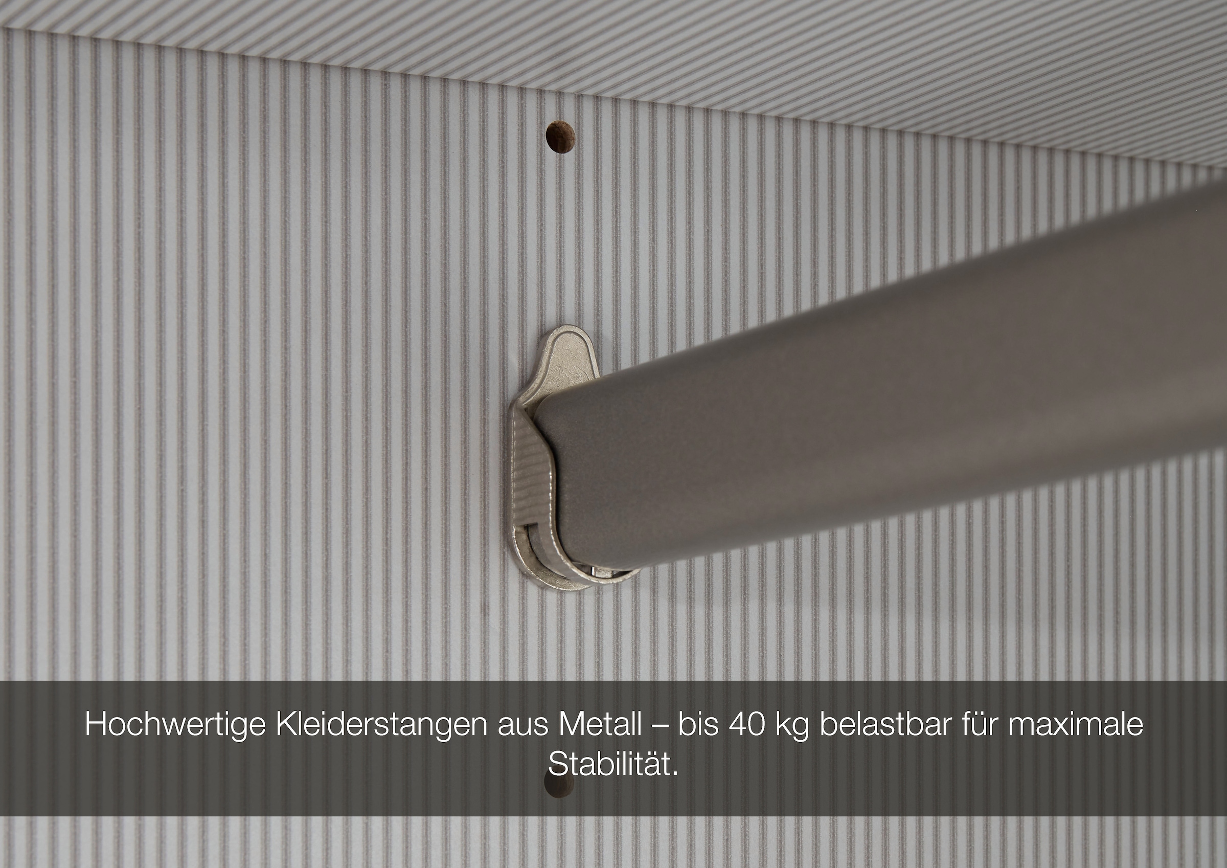 Musterring Kleiderschrank »San Diego, Kleiderschrank, Schrank, Garderobe, mit Glastüren« weiß, Türen gedämpft, 2 Höhen, mehrere Breiten, MADE IN GERMANY, 1 Stk. tlg. 2-türig (gedämpft), 2 Böden, 1 Kleiderstange, Chromgriffe