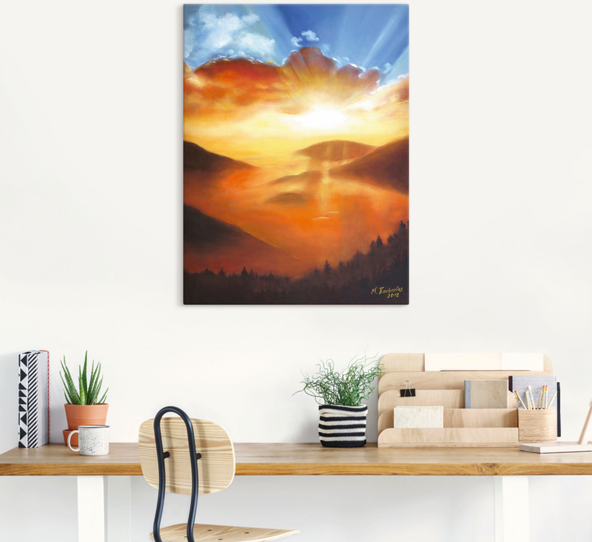 Artland Wandbild »Erwachen in der Natur«, Bilder vom Sonnenuntergang & -aufgang, (1 St.), als Leinwandbild, Poster in verschied. Größen