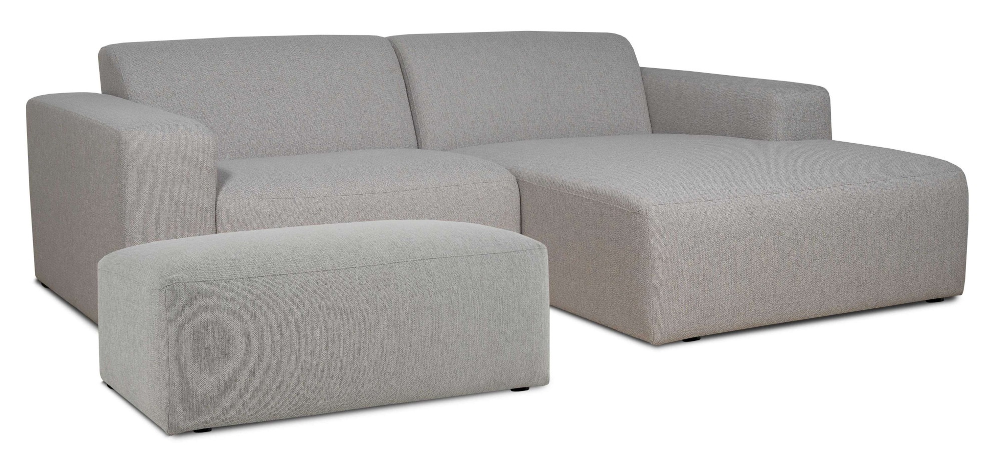 INOSIGN Ecksofa »Koa,228cm, L-Form, Modulsofa, Webstoff, Cord«, Designsofa, Set, Hocker inklusive, weicher Lounge-Sitzkomfort