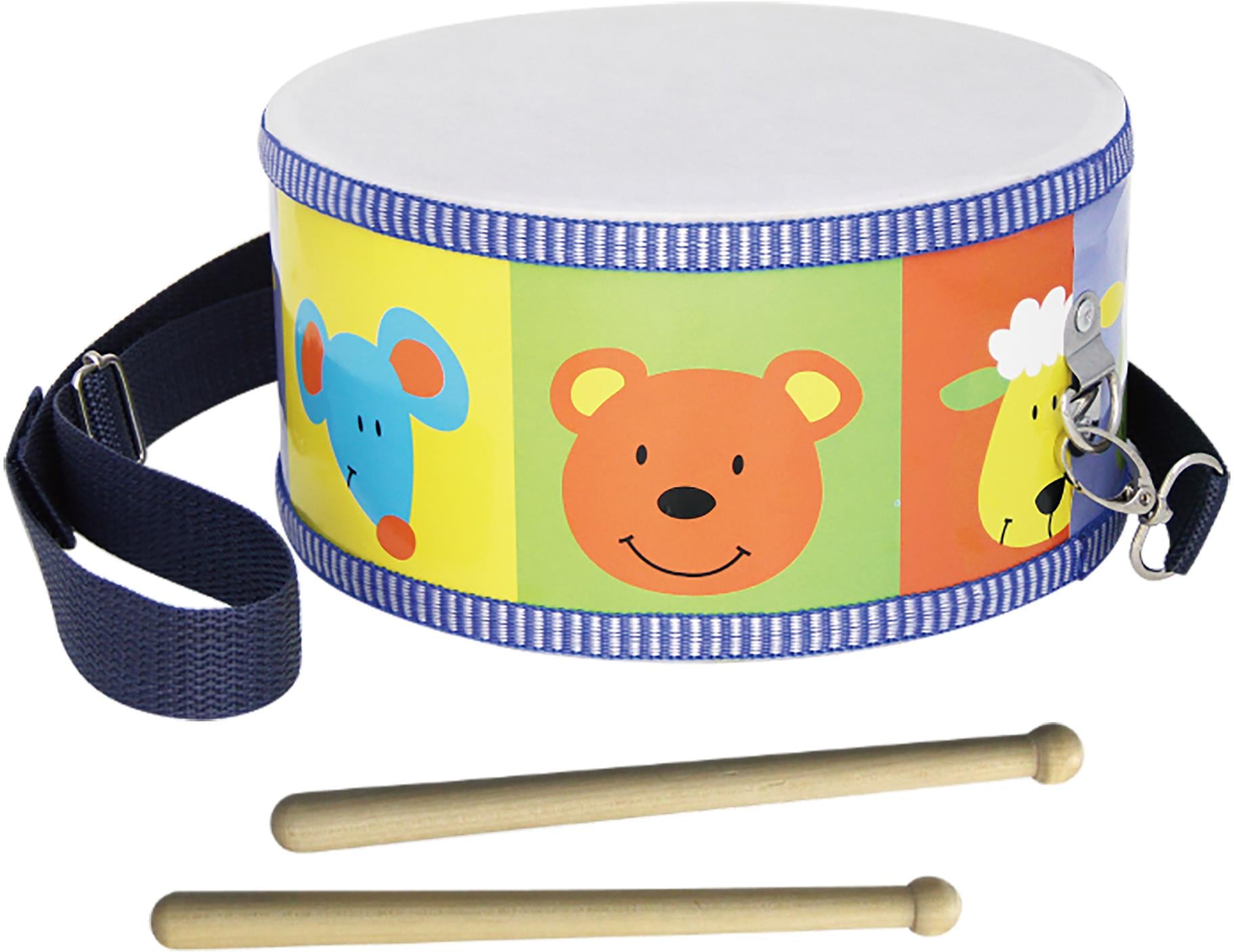 Spielzeug-Musikinstrument »Kindertrommel mit Motiv«, mit Kinderlieder CD