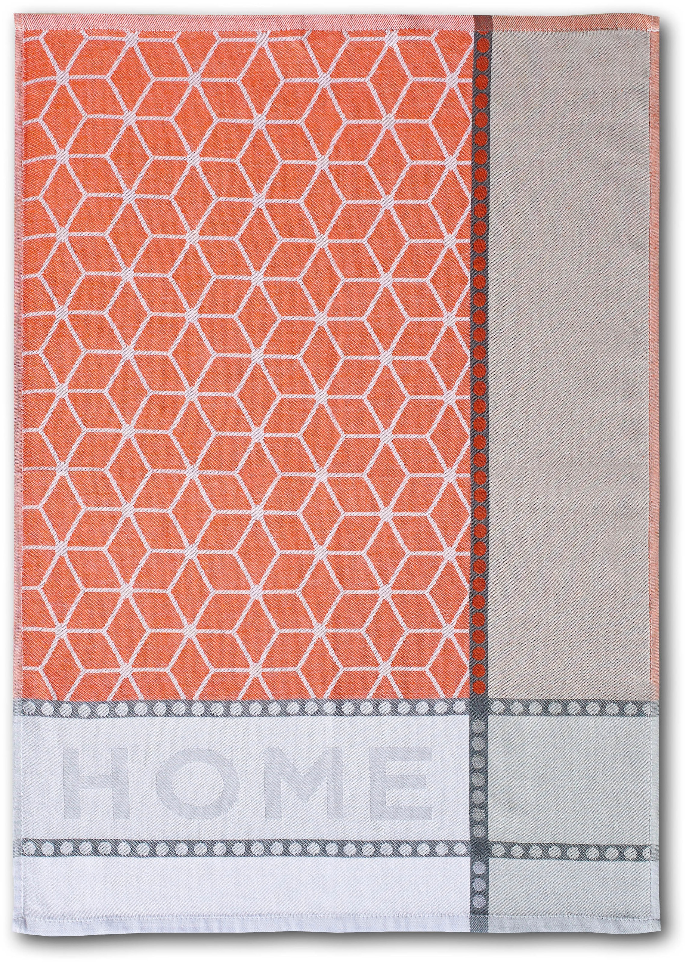 Dyckhoff Geschirrtuch »HOME & KITCHEN, Maße je Tuch ca. 50x70 cm, aus 100% Baumwolle«, (Set, 3 tlg.), mit zwei verschiedenen Motiven