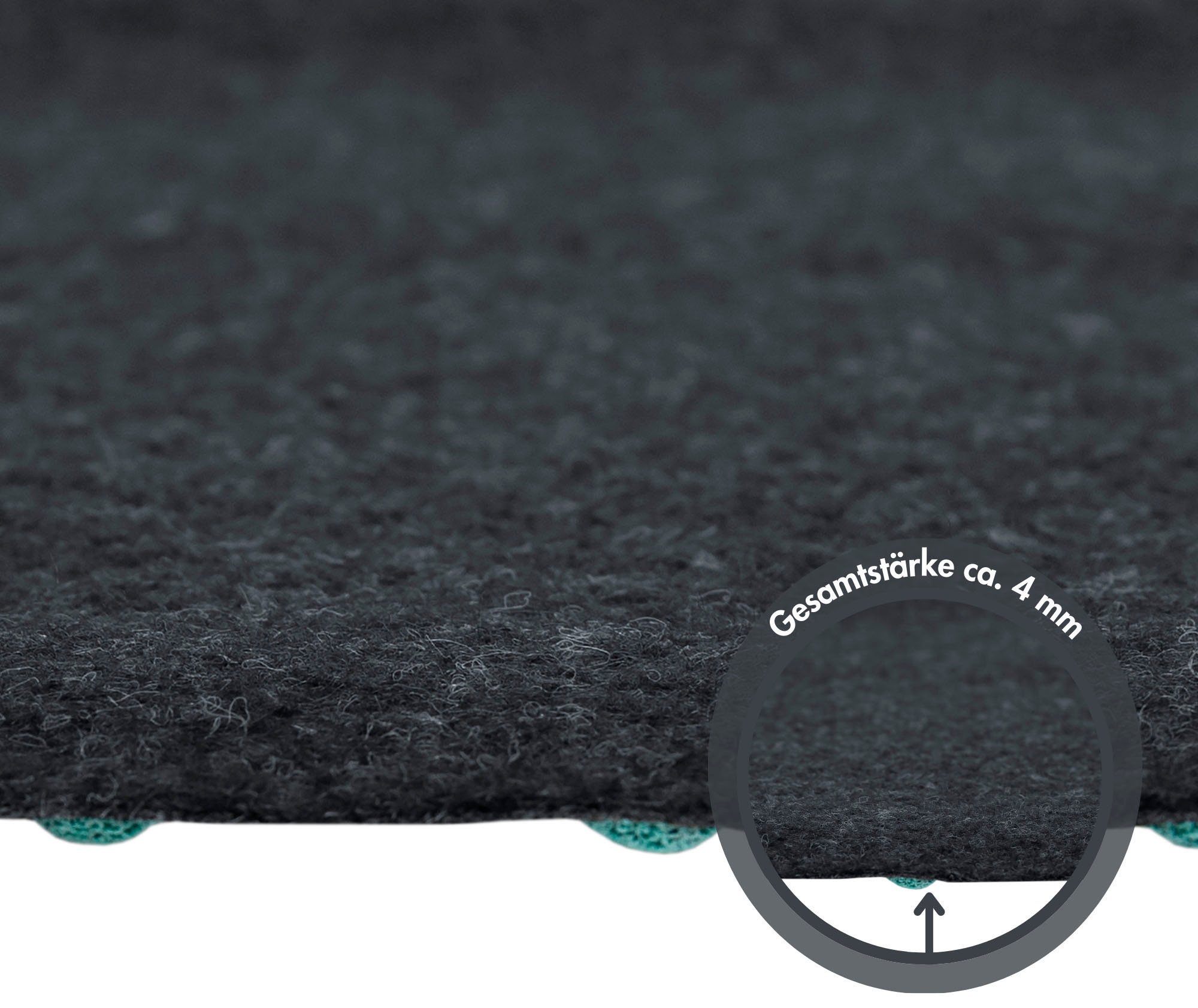 Andiamo Kunstrasen »Edinburgh, Made in Netherlands«, rechteckig, 4 mm Höhe, aus Nadelfilz, mit Drainagenoppen, für Balkon, Terasse, Wintergarten