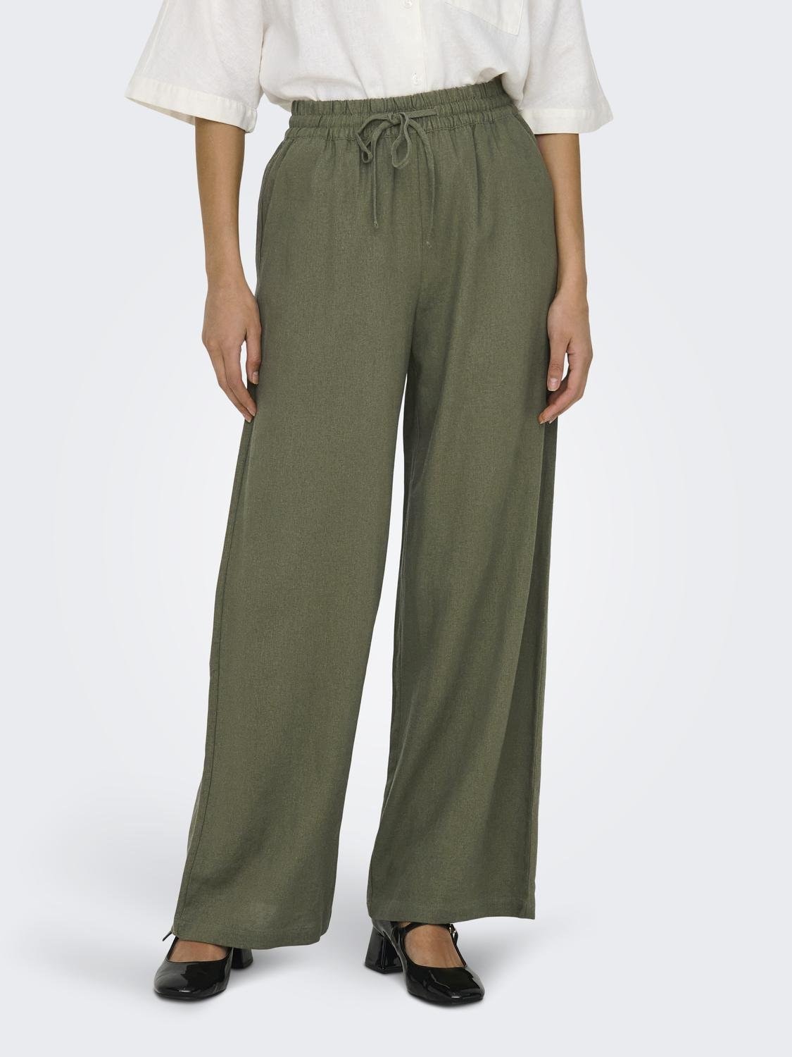 Culotte »JDYSAY LINEN HW WIDE PANT WVN NOOS«