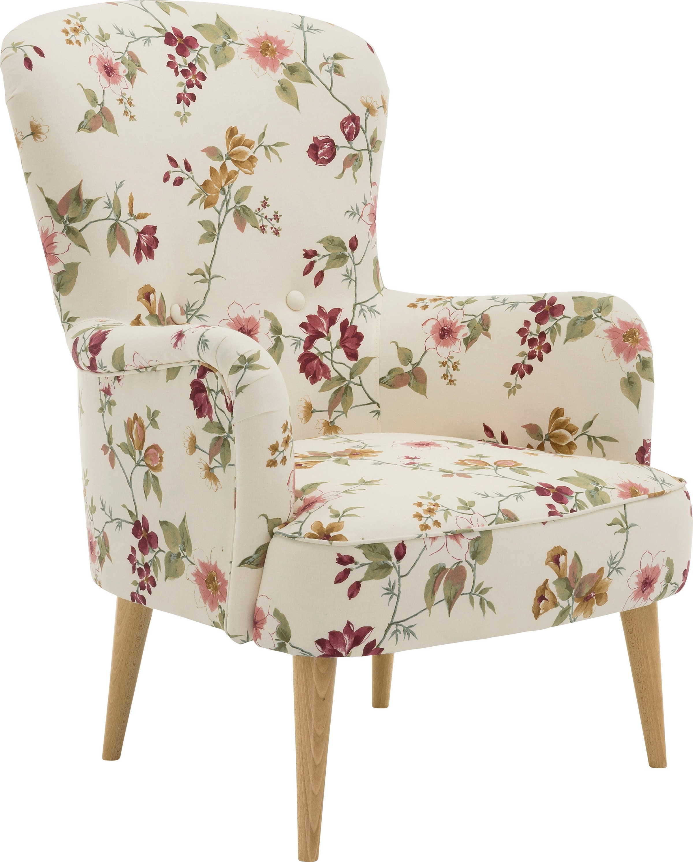 Max Winzer® Sessel »Lale«, (1 St.), dekorative Zierknöpfe und umlaufende Kedernähte