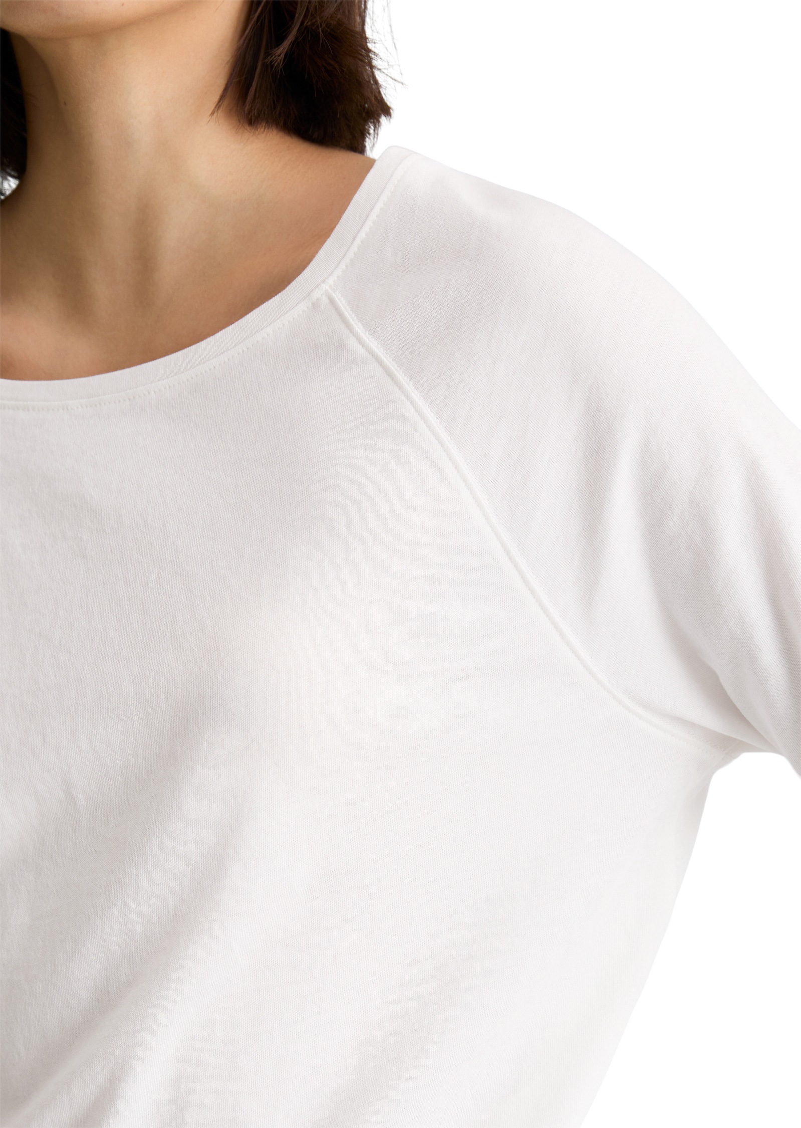 Marc O'Polo DENIM Longsleeve relaxed fit mit Raglan-Ärmeln, U-Boot-Ausschnitt