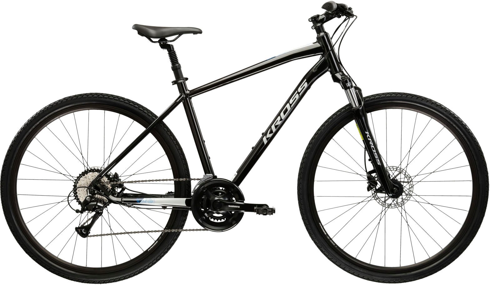 Kross Crossrad »Evado 4.0« 18 Gang Shimano ACERA M3020 Schaltwerk Kettenschaltung in schwarz, Größe 28 Zoll (71,12 cm) hinten: 28 Zoll (71,12 cm)