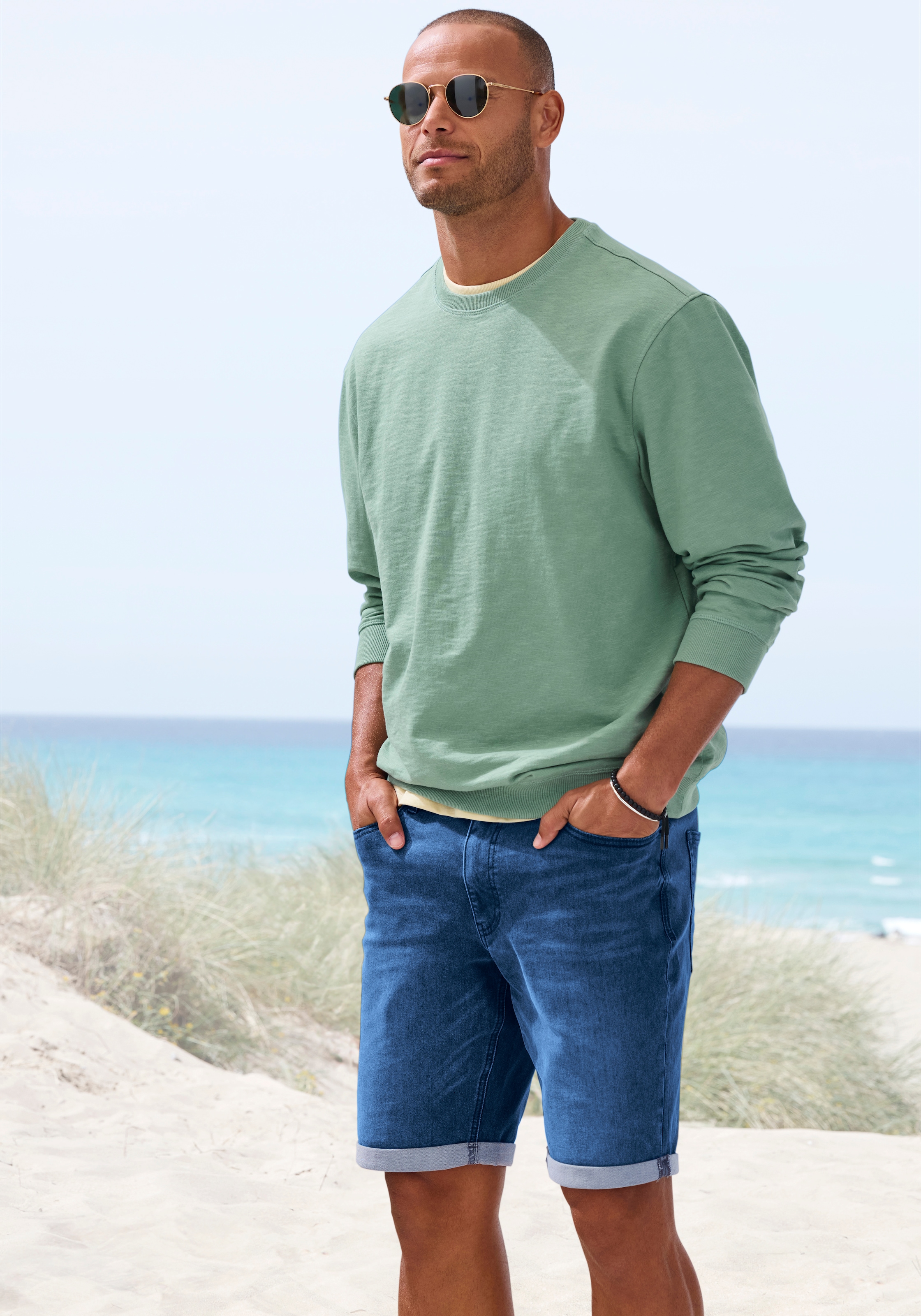 John Devin »5-Pocket Shorts,« aus elastischer Denim-Qualität